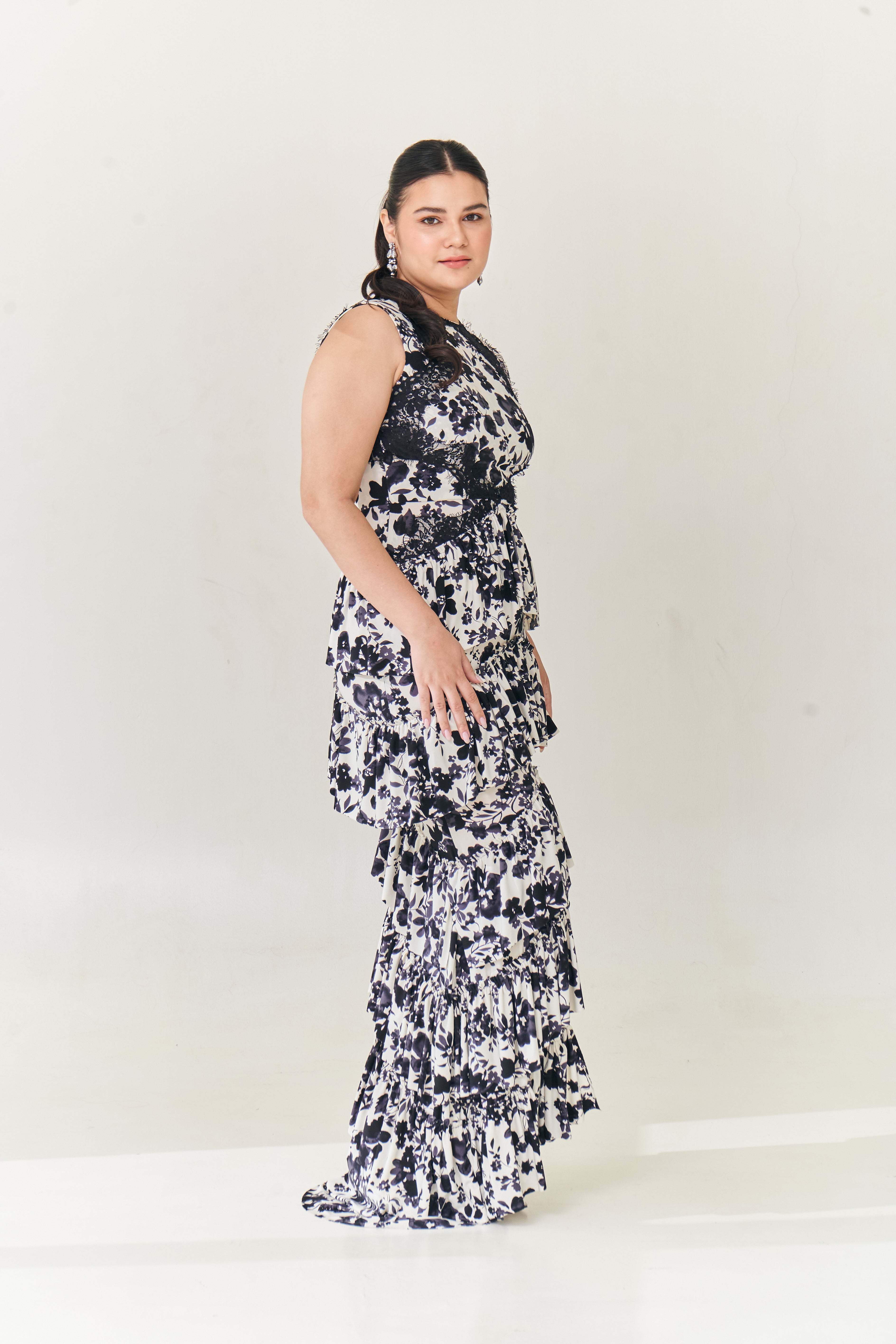 Tiered Ruffle Dress with Open Back