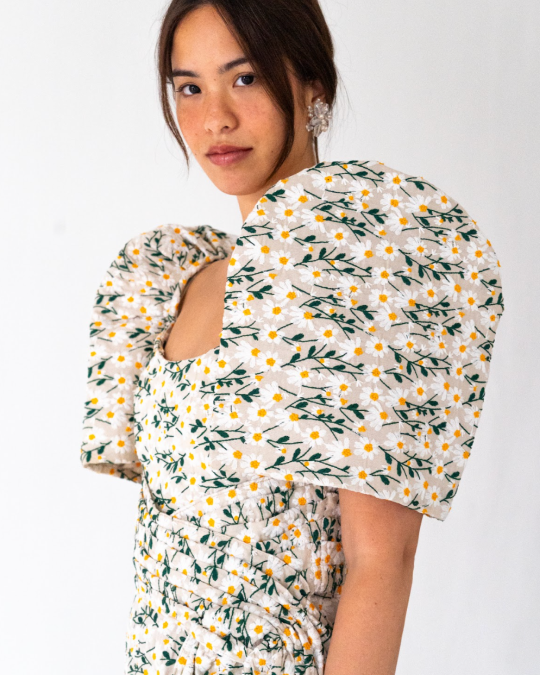 White Floral Filipiniana