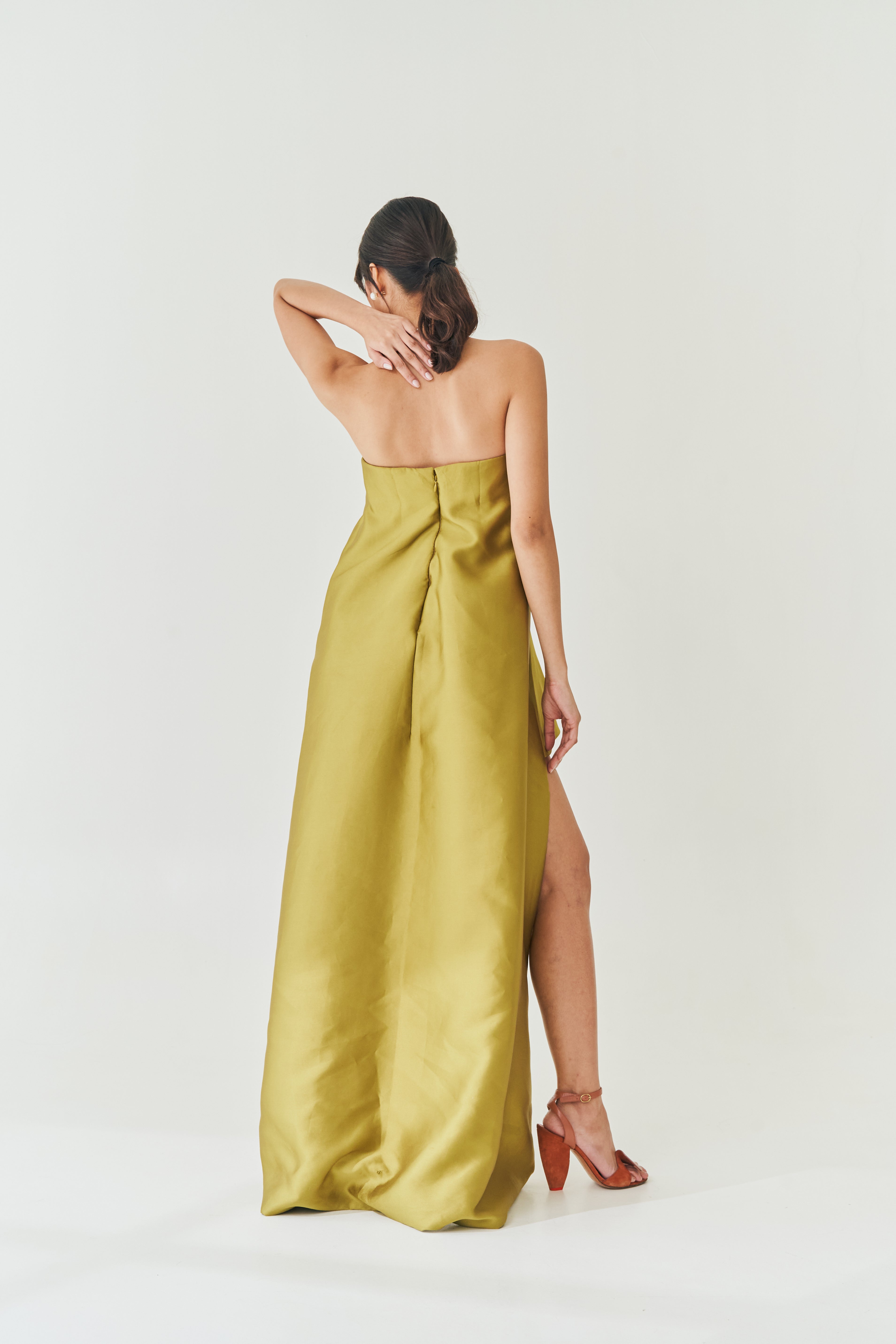 Chartreuse Bubble Mullet Dress