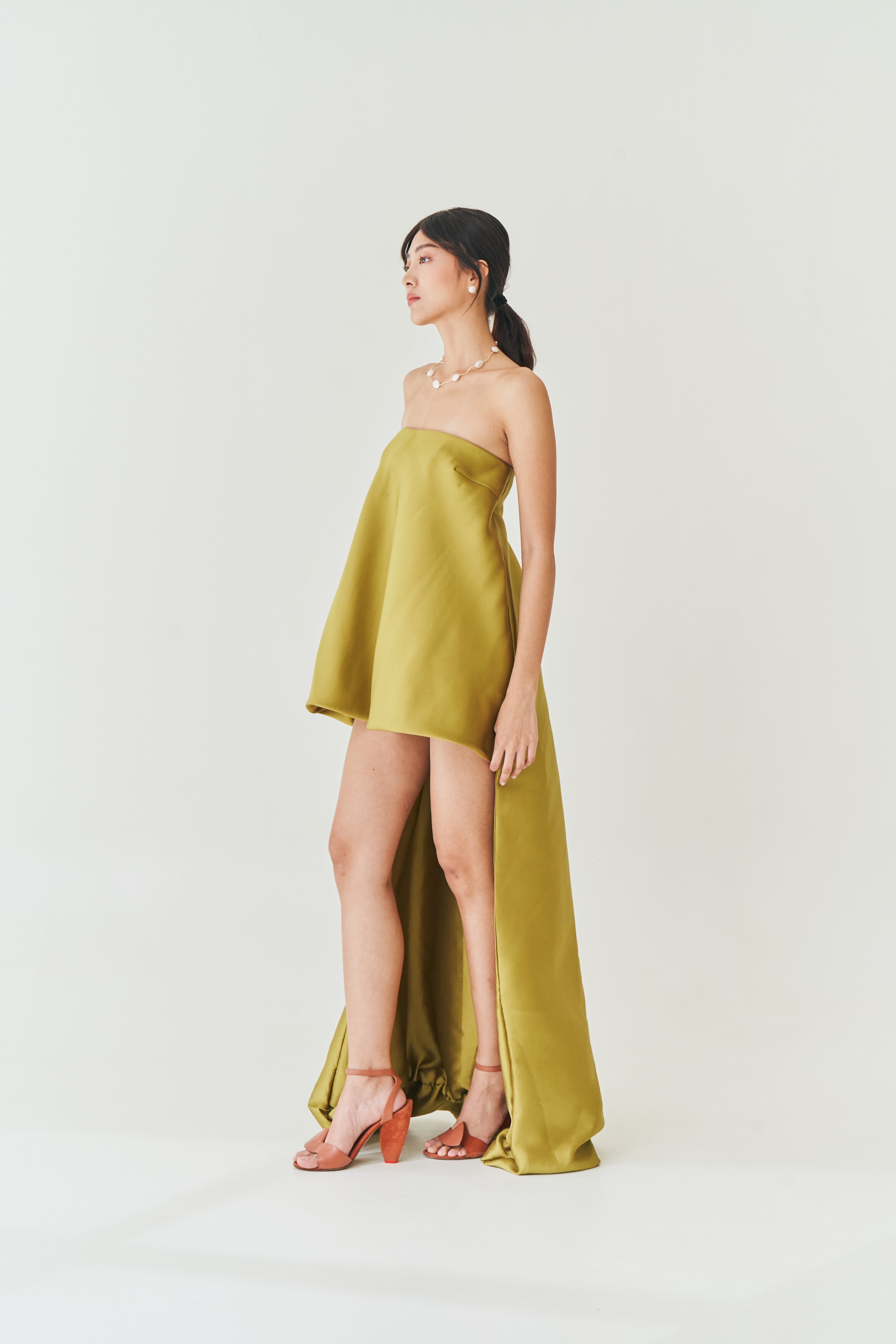 Chartreuse Bubble Mullet Dress