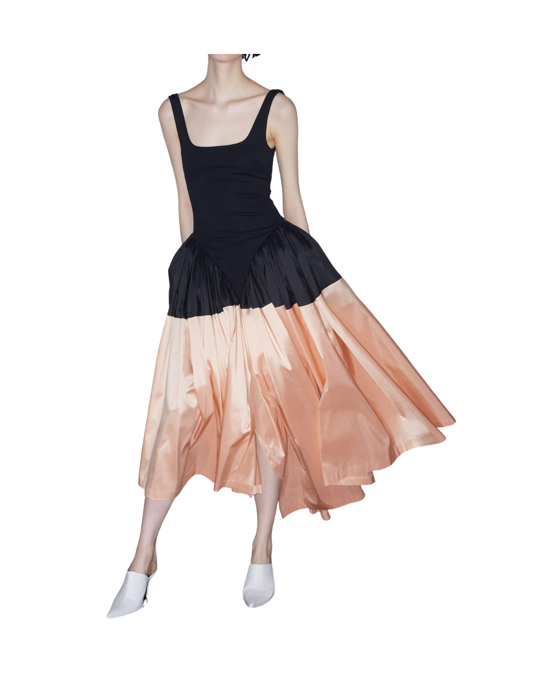 Alina Two Tone Silk Dress