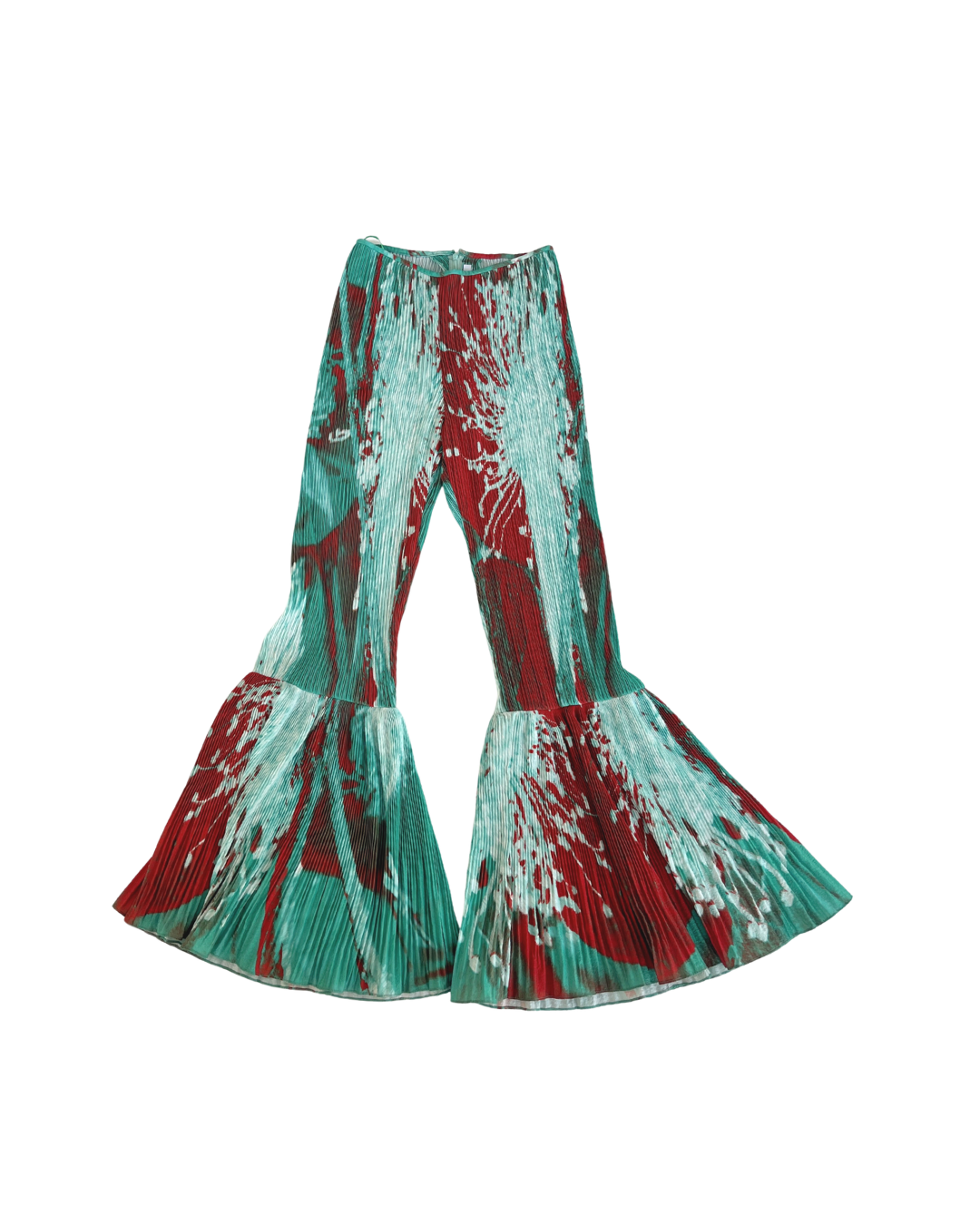 Printed Pleated Top and Skirt Set