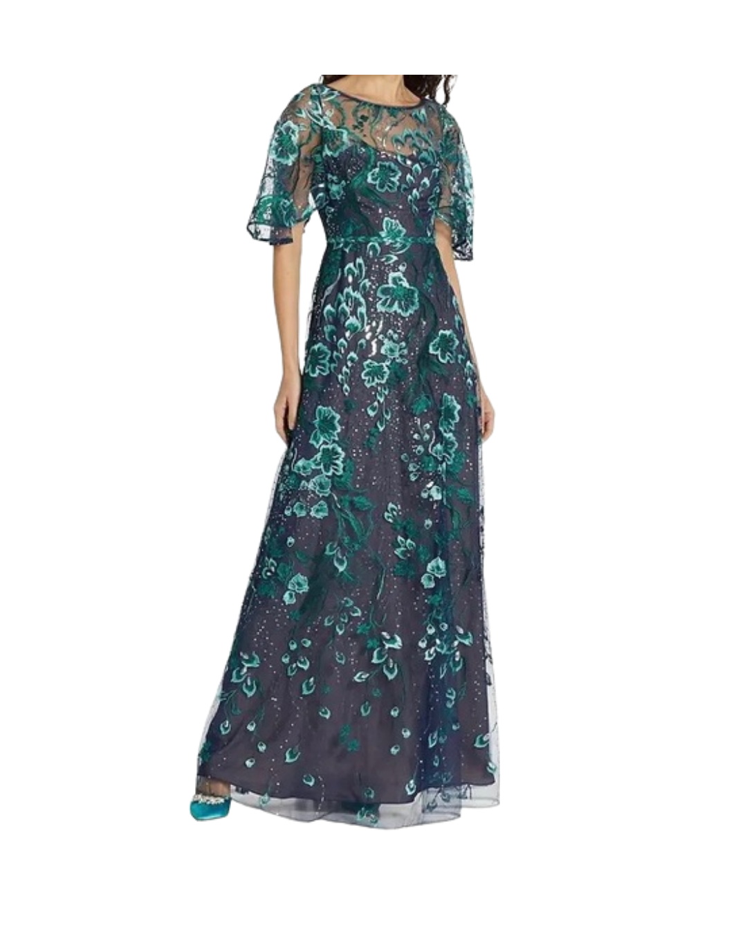 Sequin-embellished Embroidered Tulle Maxi Dress  VESTIDO