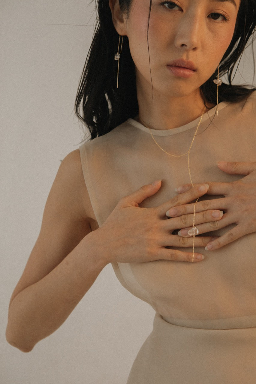 Aurelia Necklace in Crystal