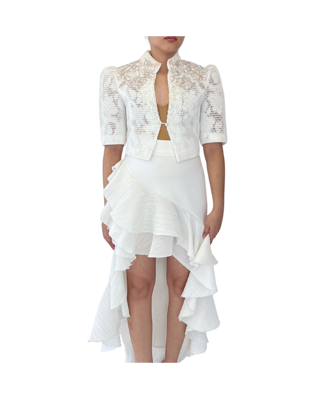 White Lace Camisa Top