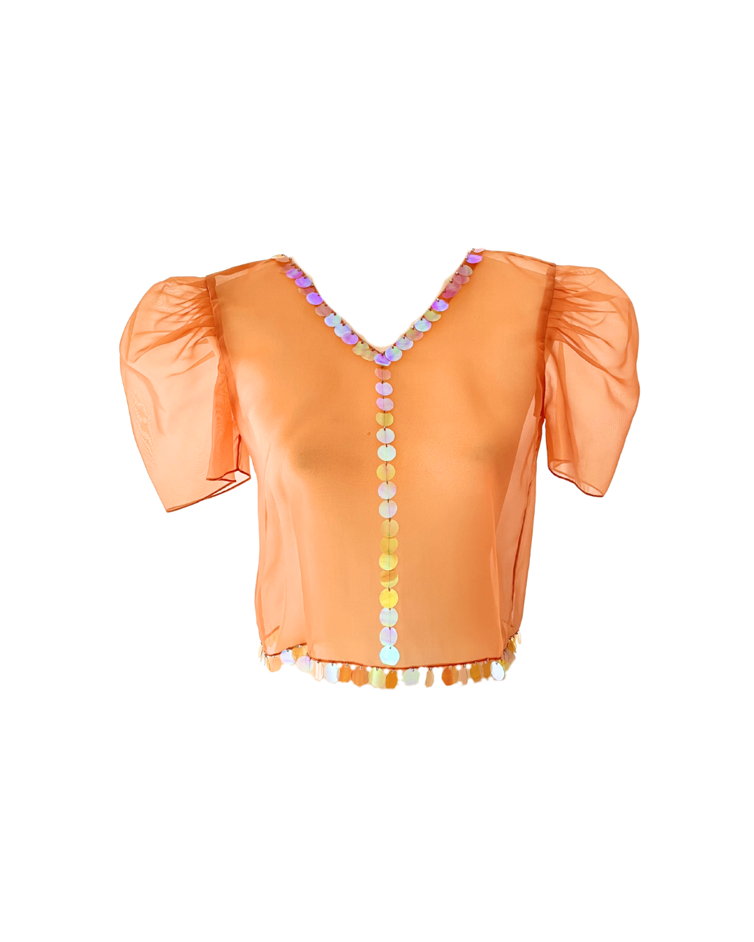 Orange Filipiniana Terno Set