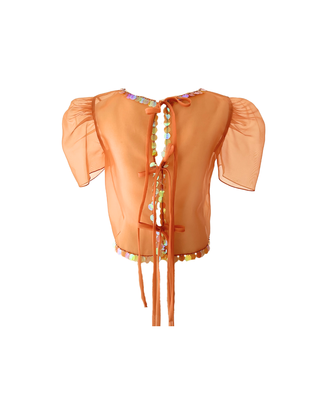 Orange Filipiniana Terno Set