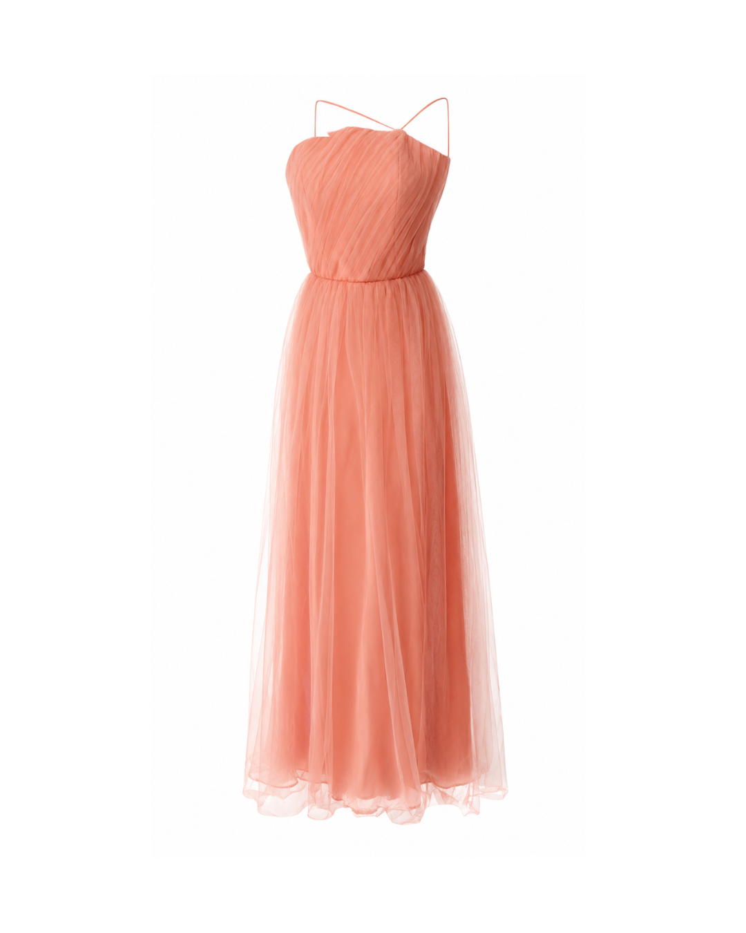 Coral Chiffon One Shoulder Dress