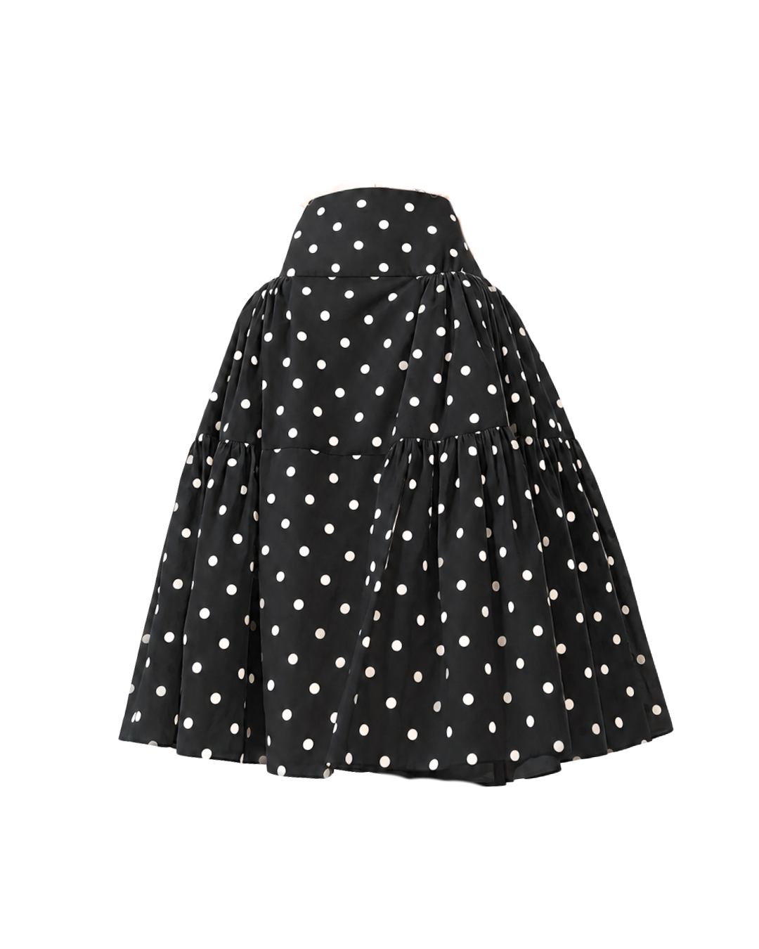 Polka Tabi Skirt in Black