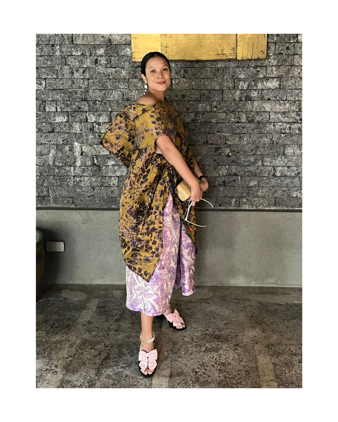 Yellow Printed Sculptural Top