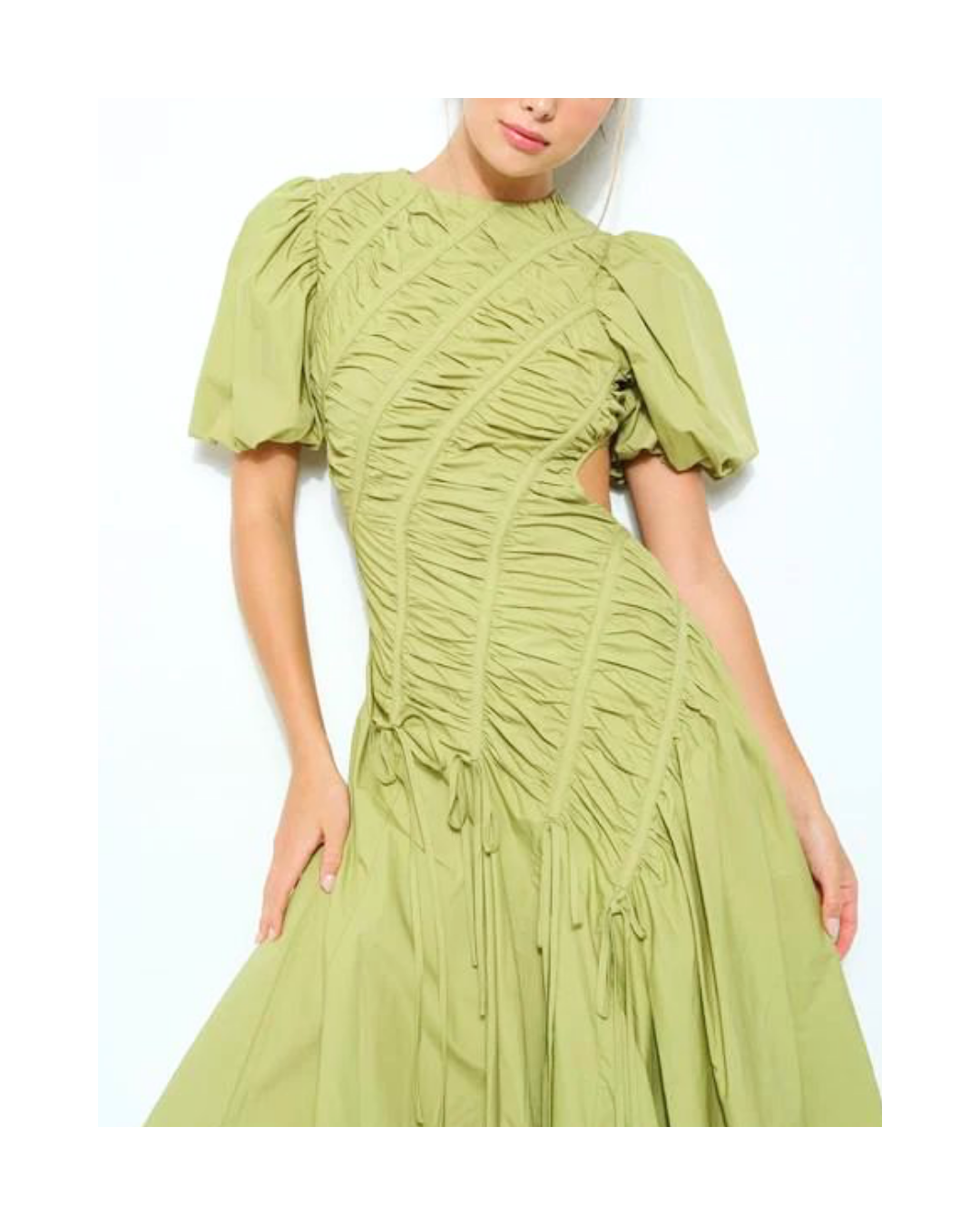 Siren Drawstring Midi Dress