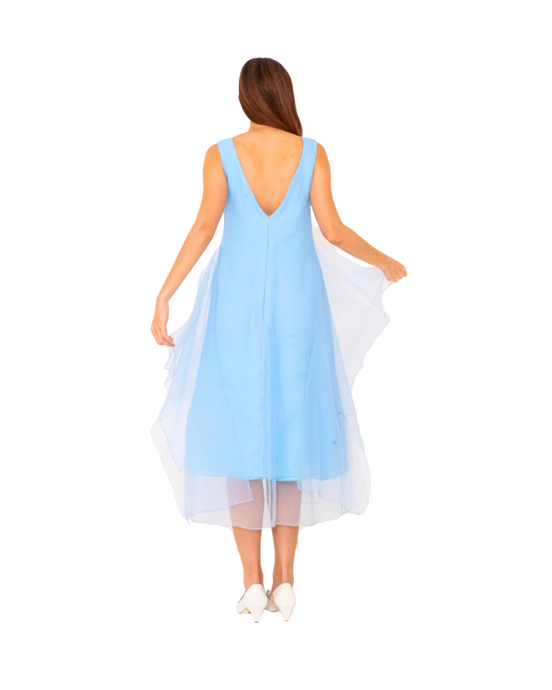 Poweder Blue Organza Dress