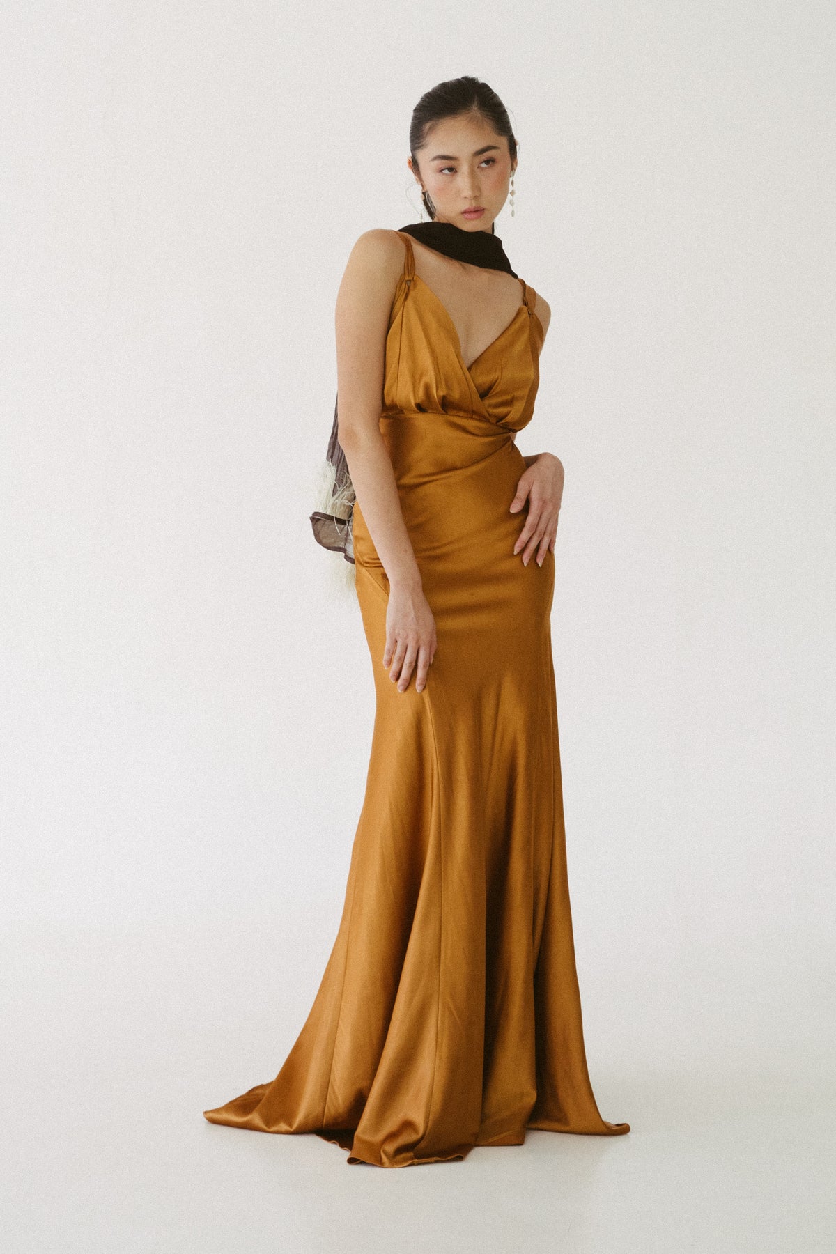 Gold Silk Dress VESTIDO Gold Silk Dress VESTIDO