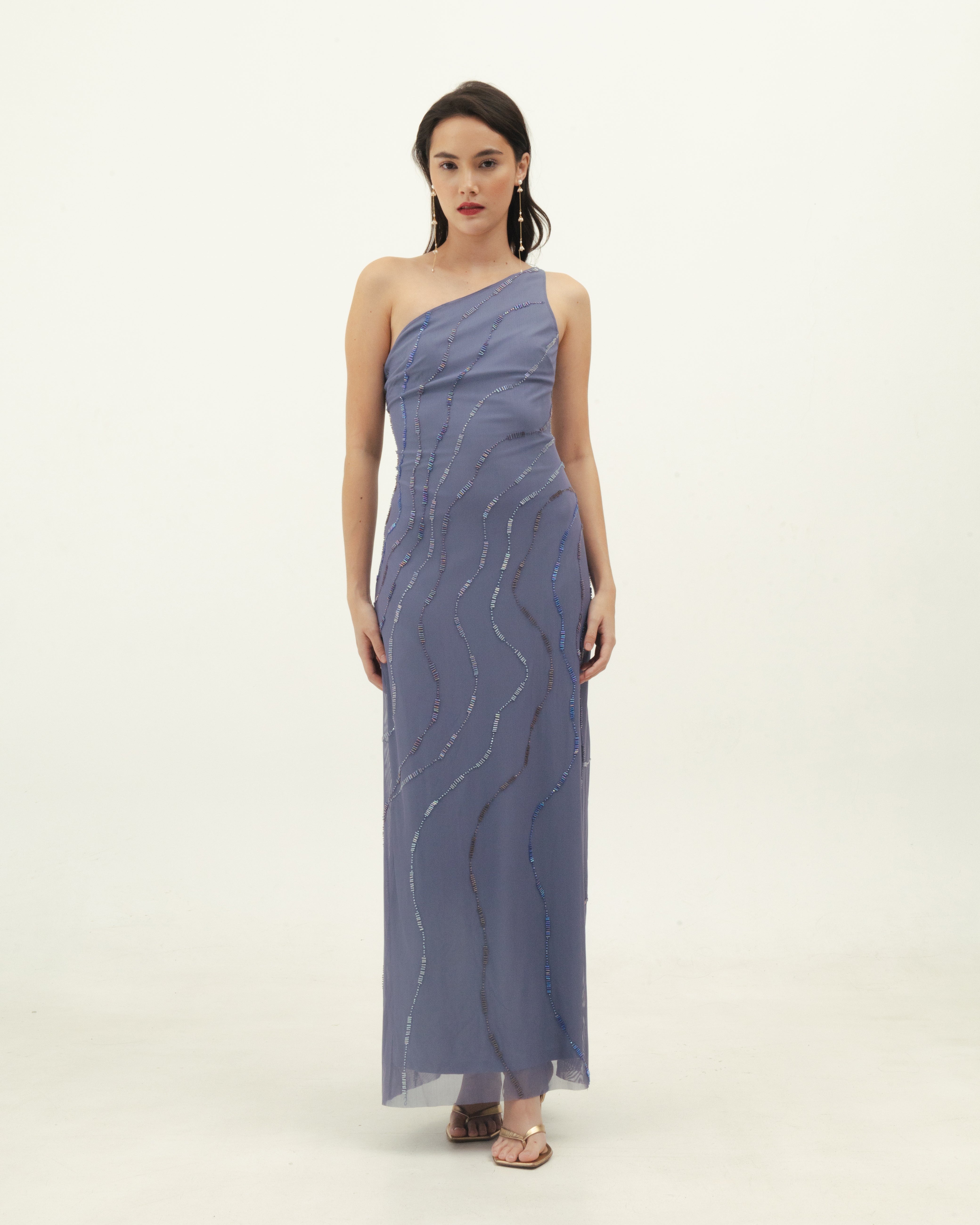 Blue Beaded Dress
