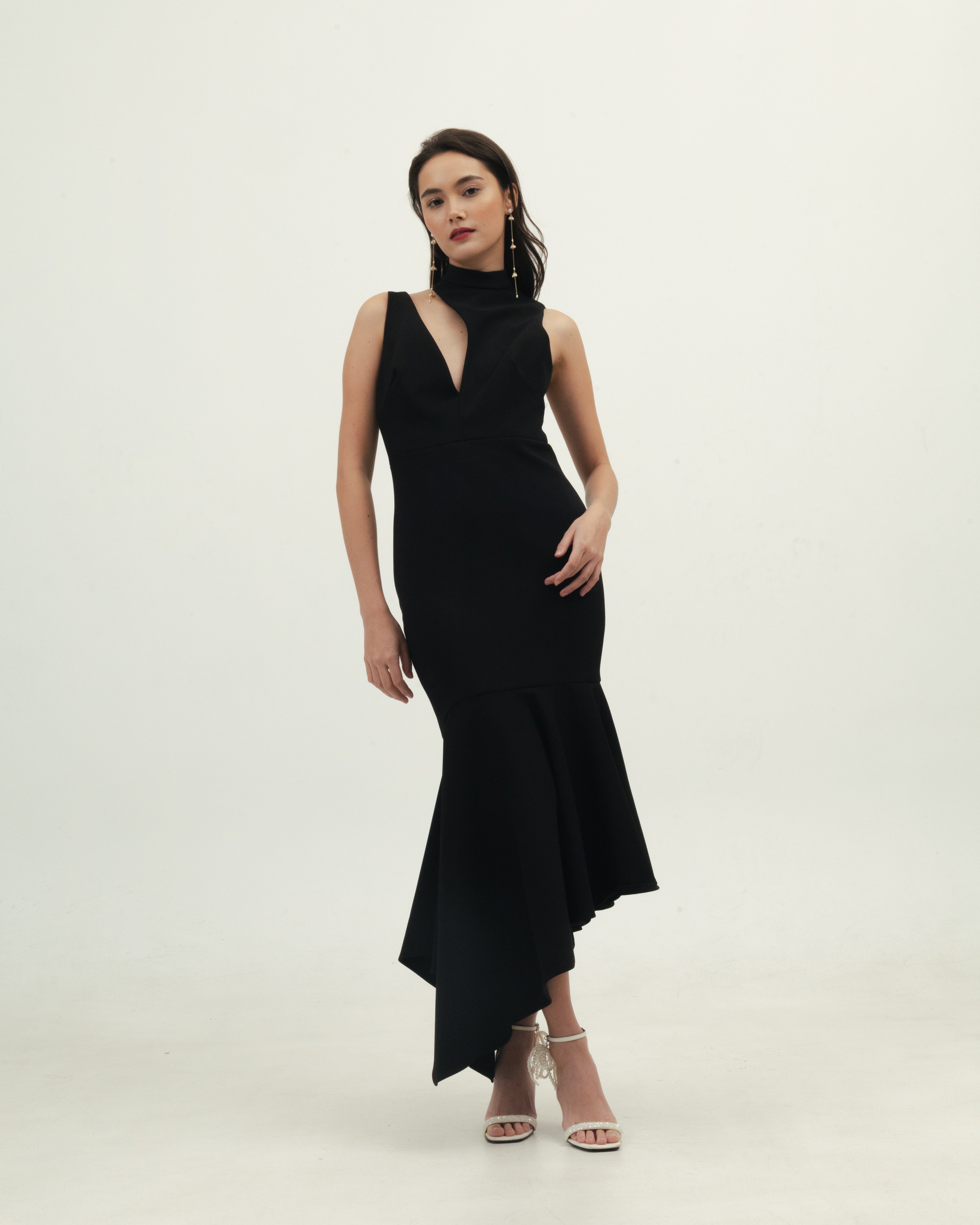 Black Dress with Cut Out Detail