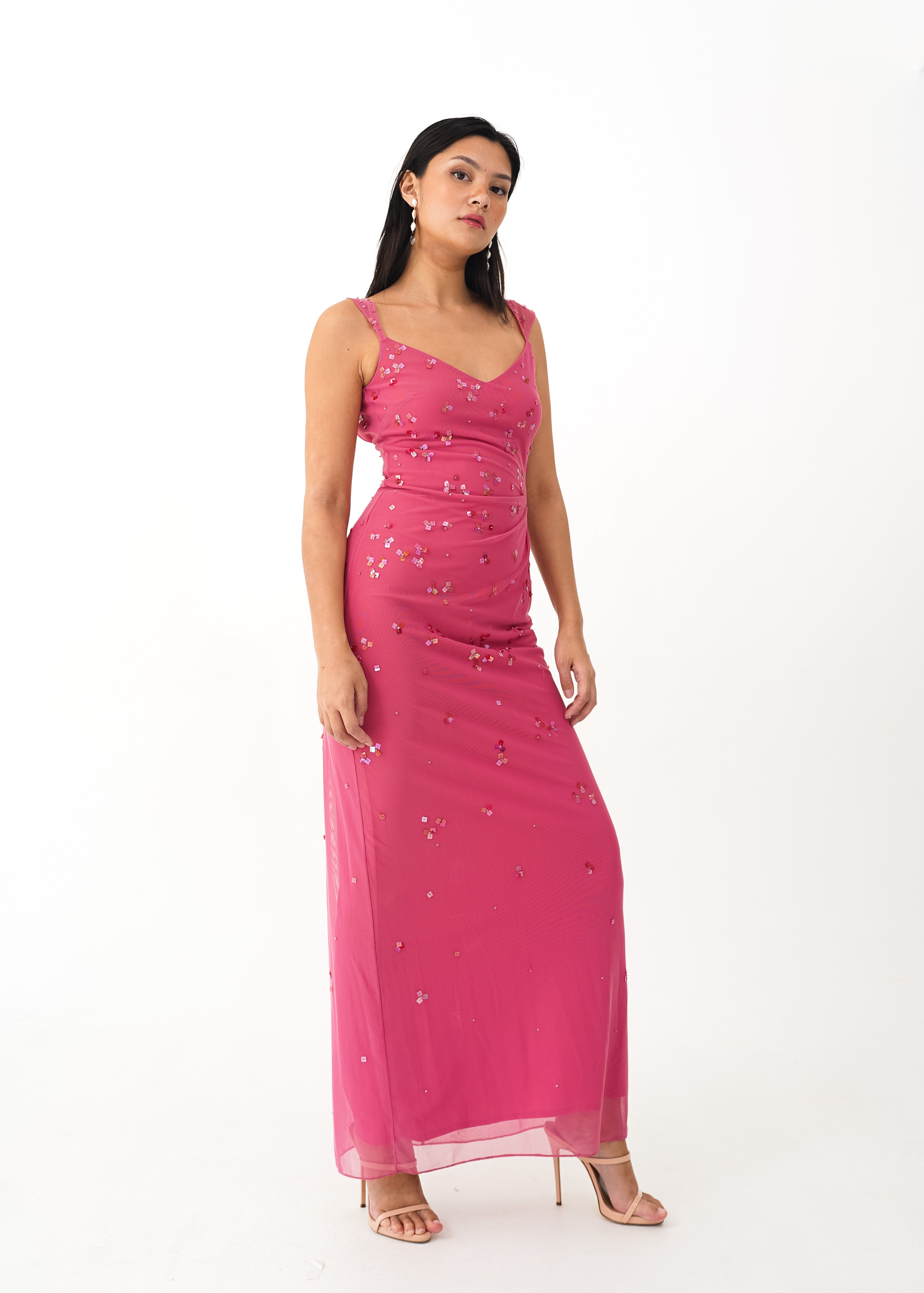 Pink Beaded Dress