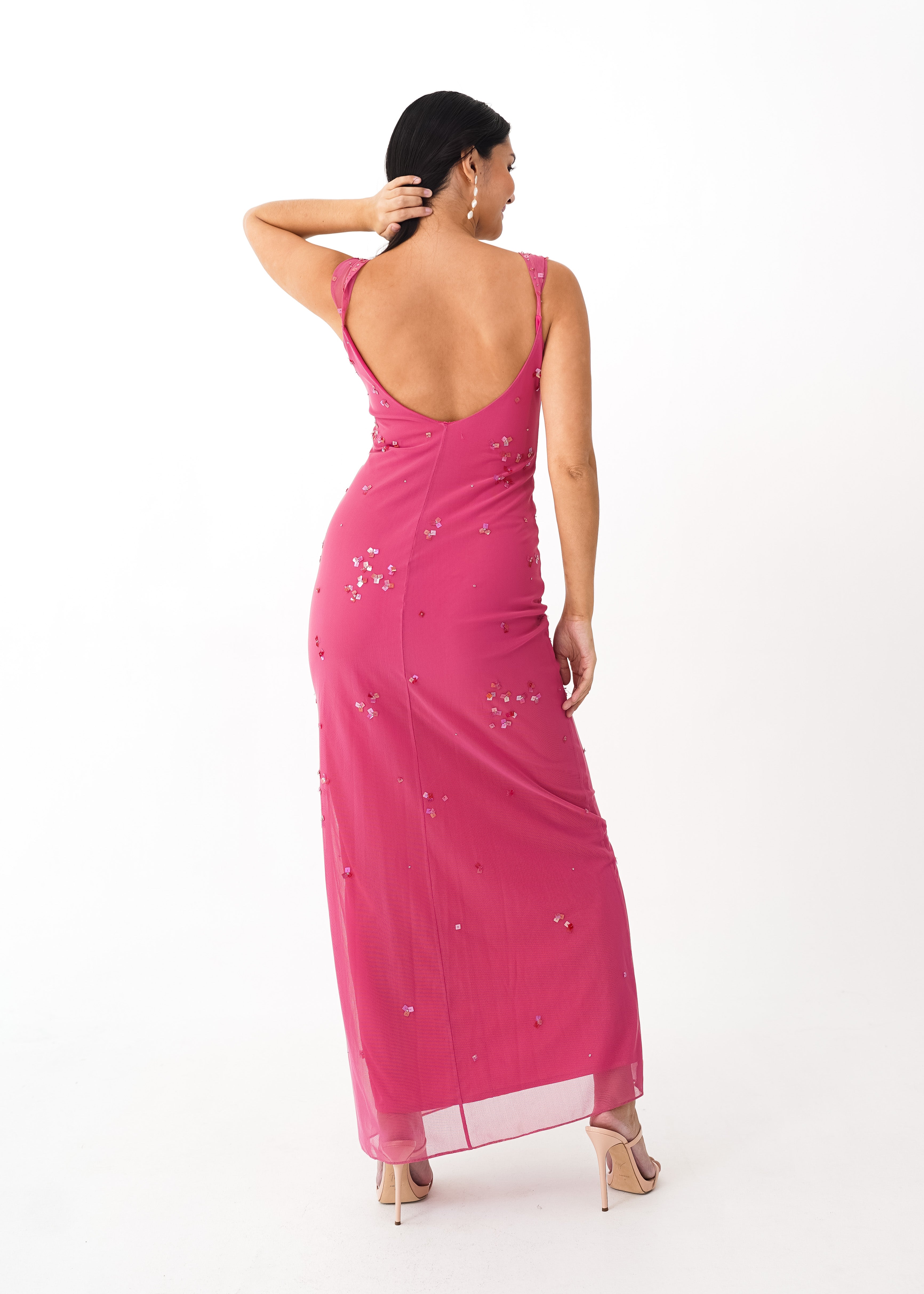 Pink Beaded Dress
