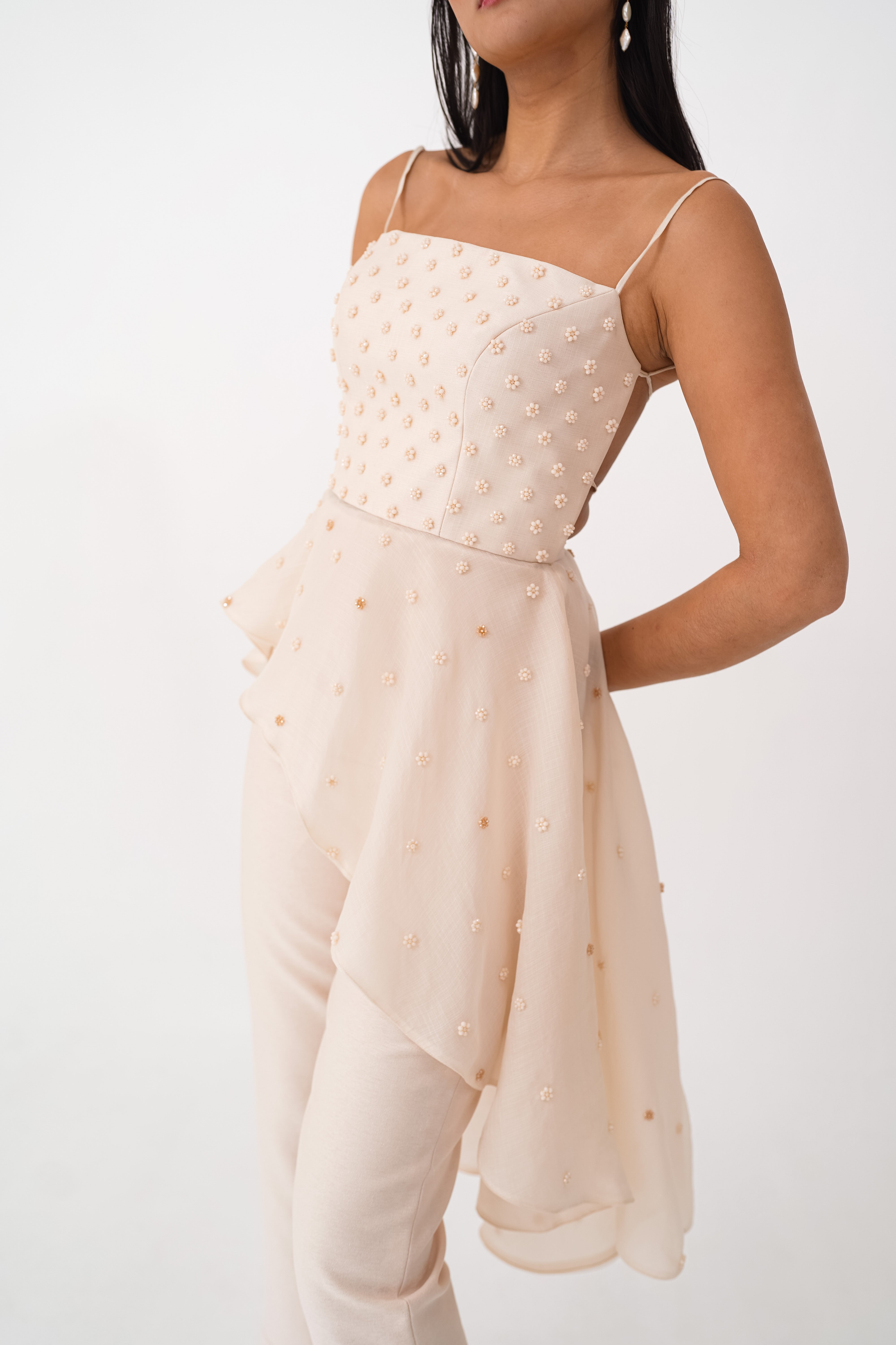 Floral Beaded Top Set