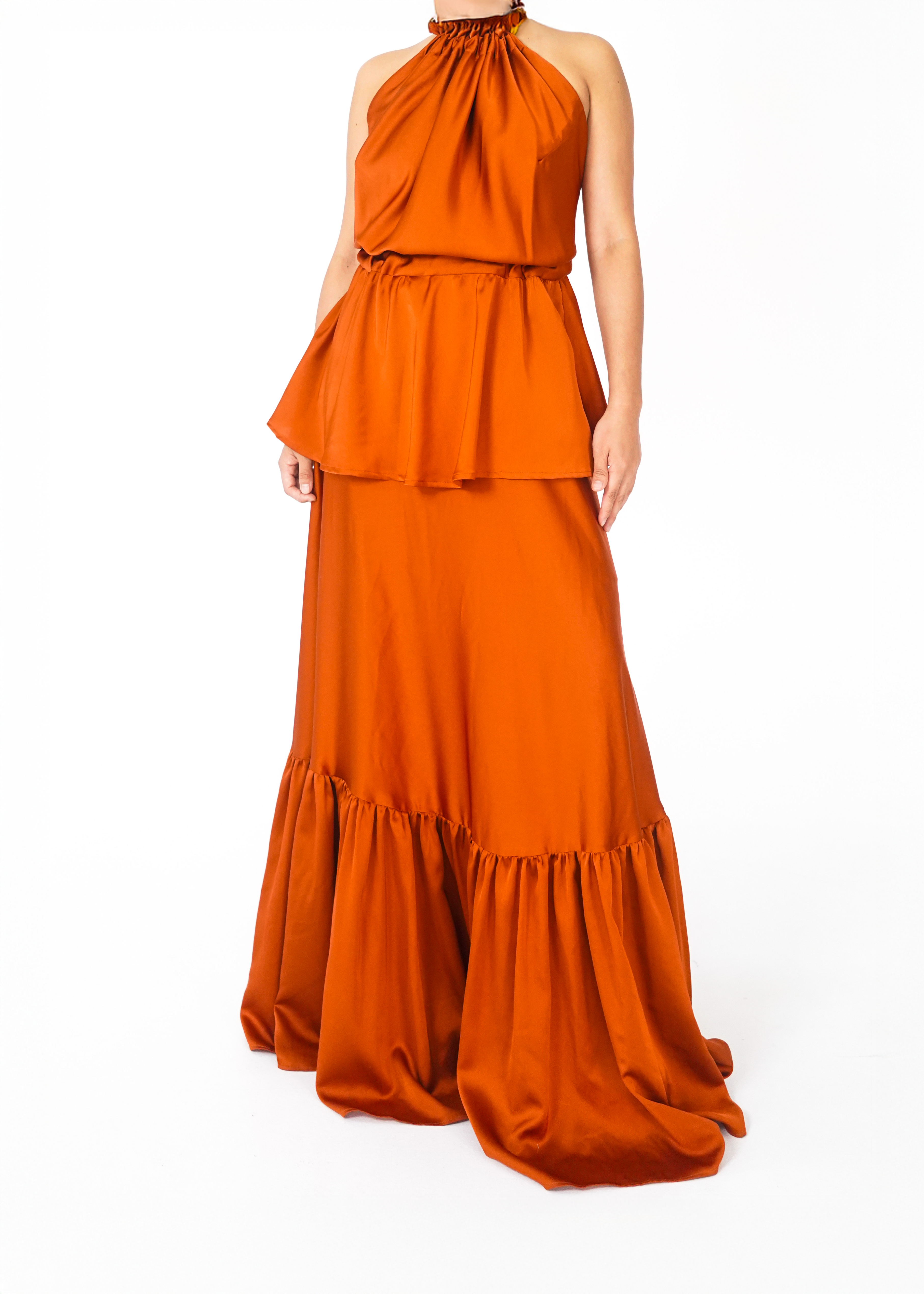 Burnt Orange Silk Set