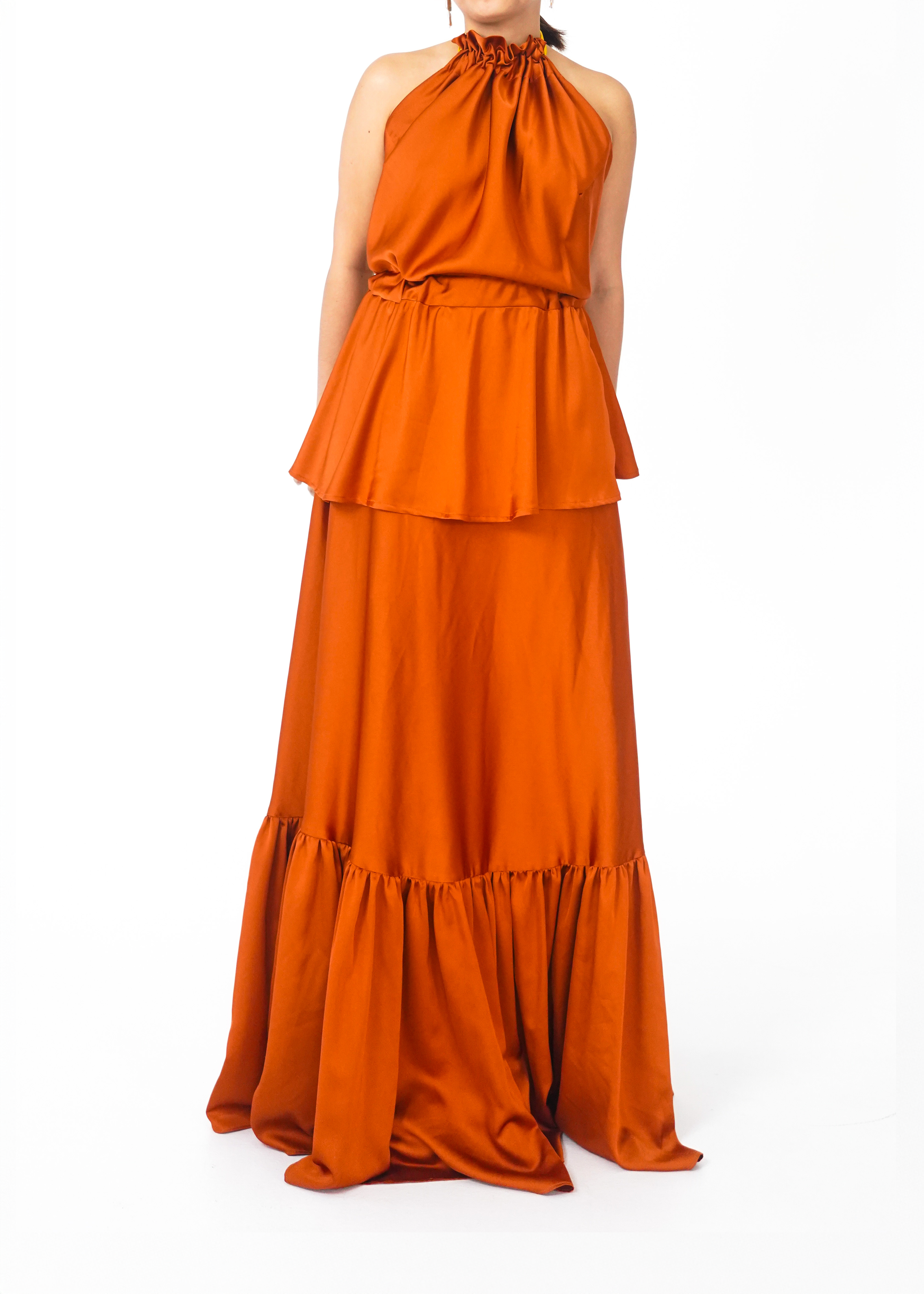 Burnt Orange Silk Set
