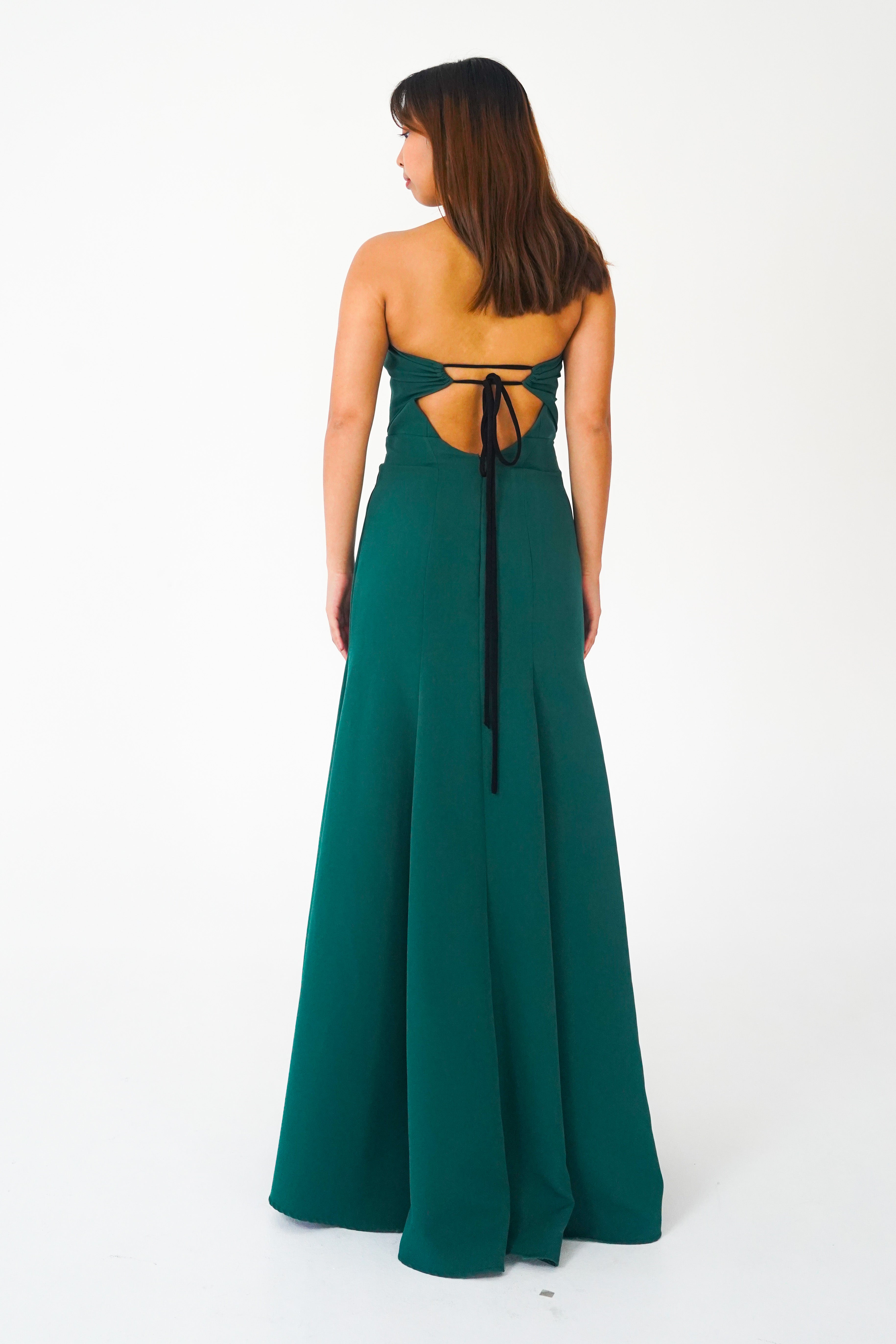 Emerald Green Halter Dress