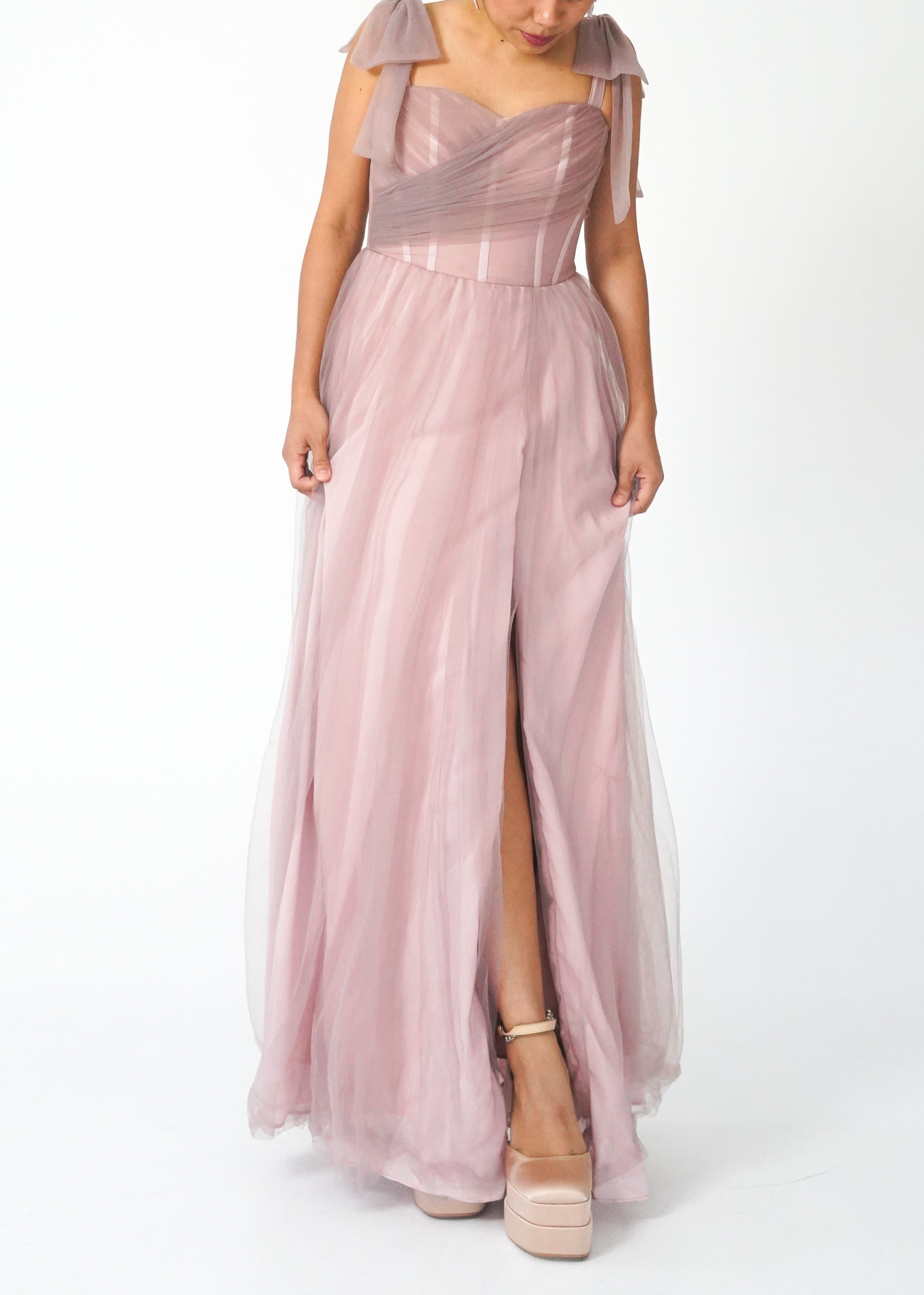 Light Mauve Chiffon Dress