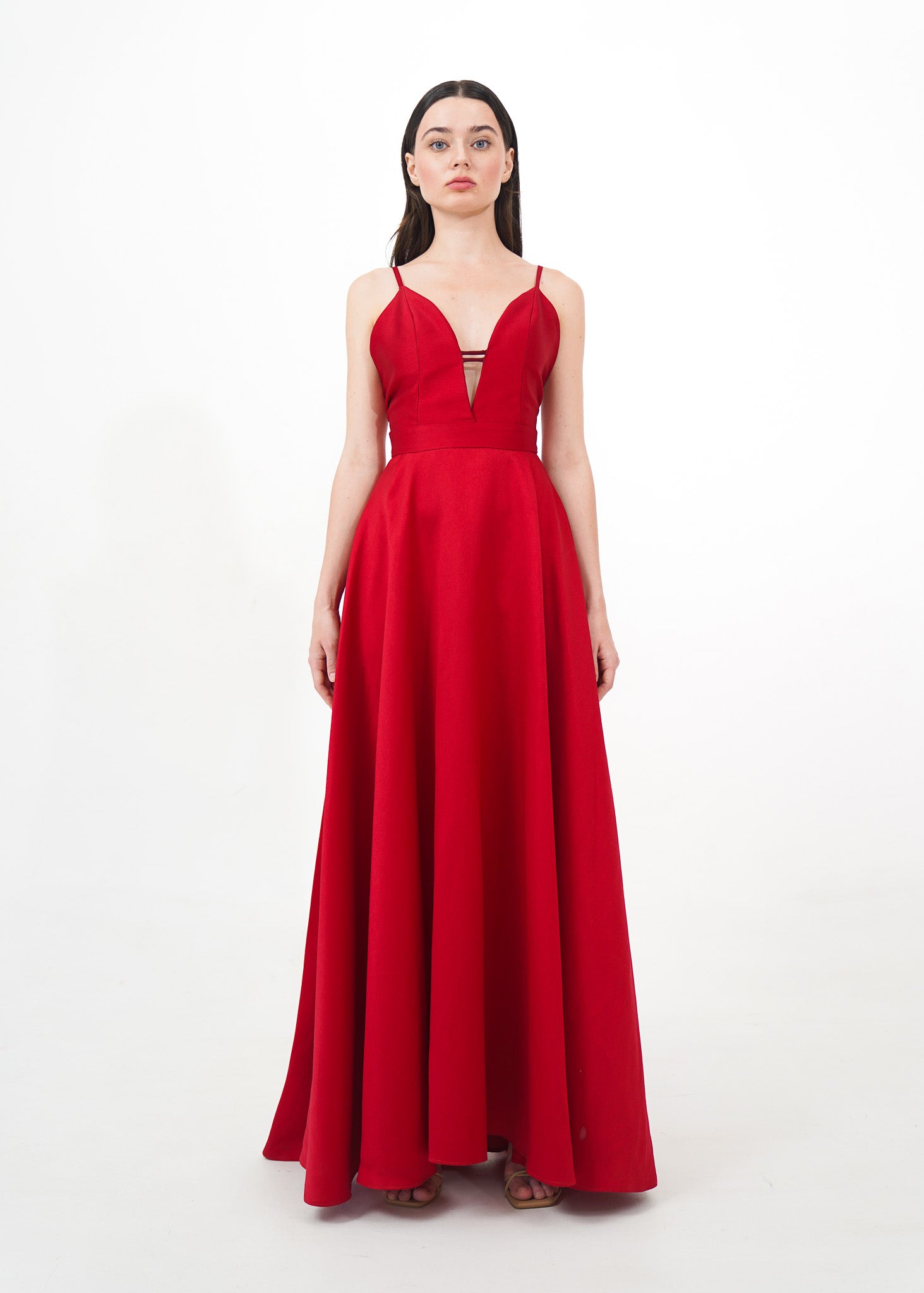 Red Cutout Gown