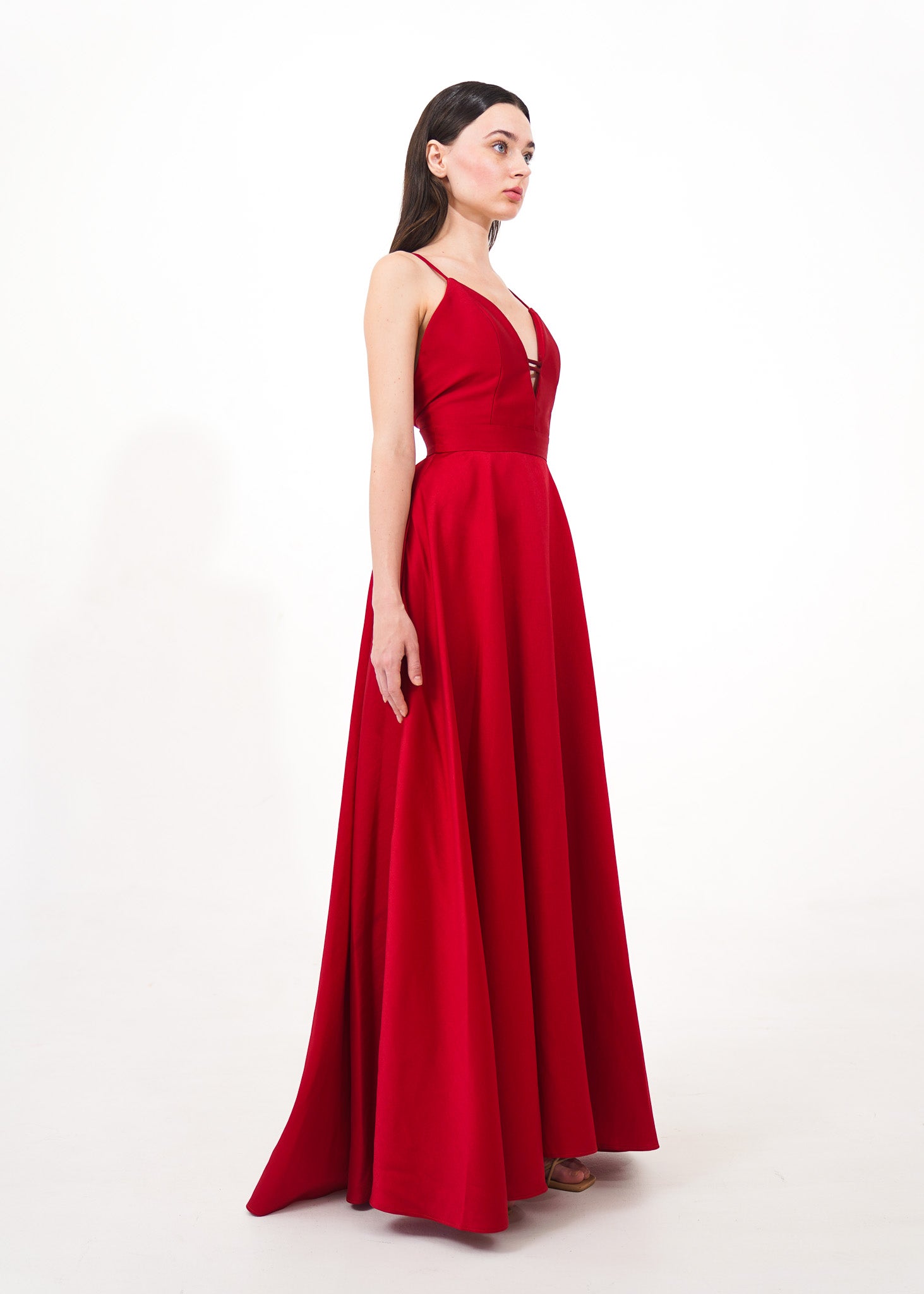Red Cutout Gown