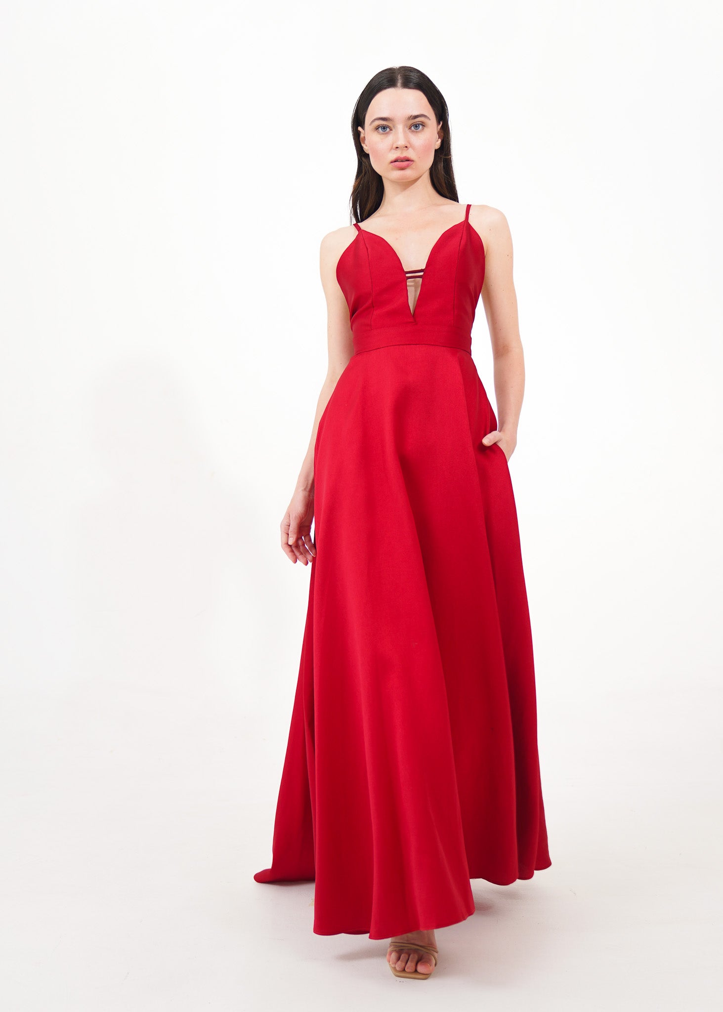 Red Cutout Gown