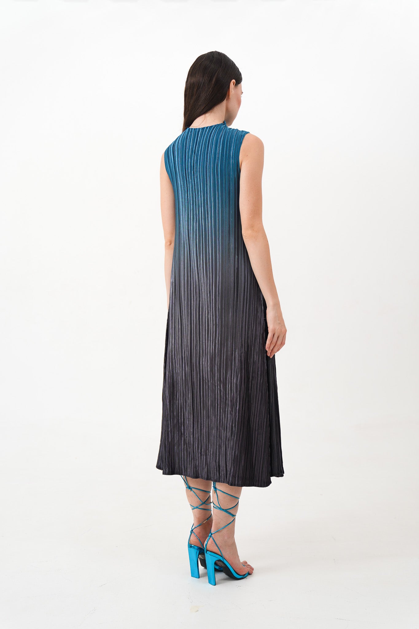 Blue Gray Iridescent Dress