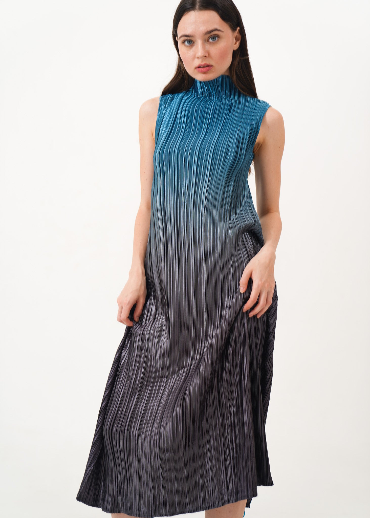 Blue Gray Iridescent Dress