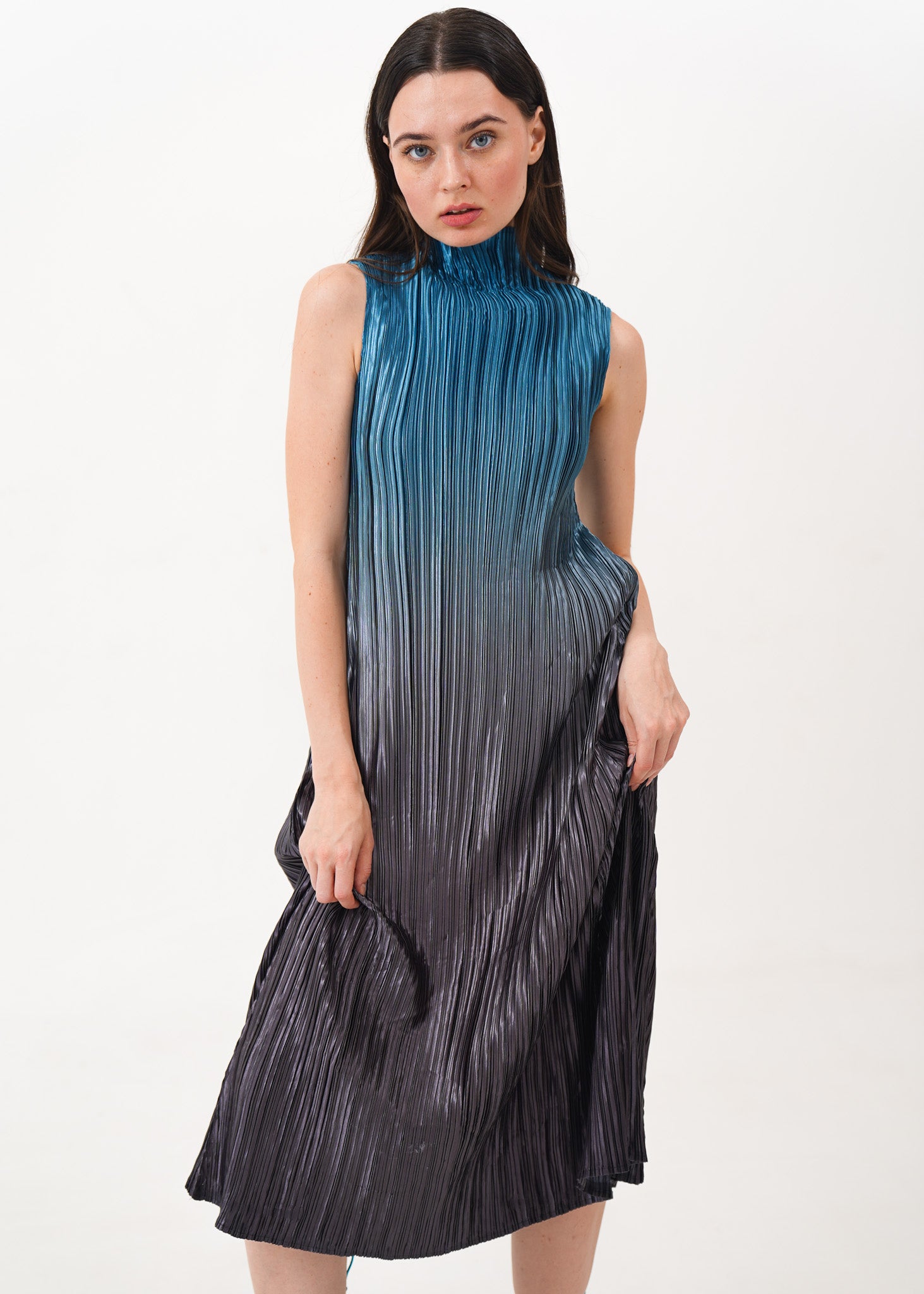 Blue Gray Iridescent Dress