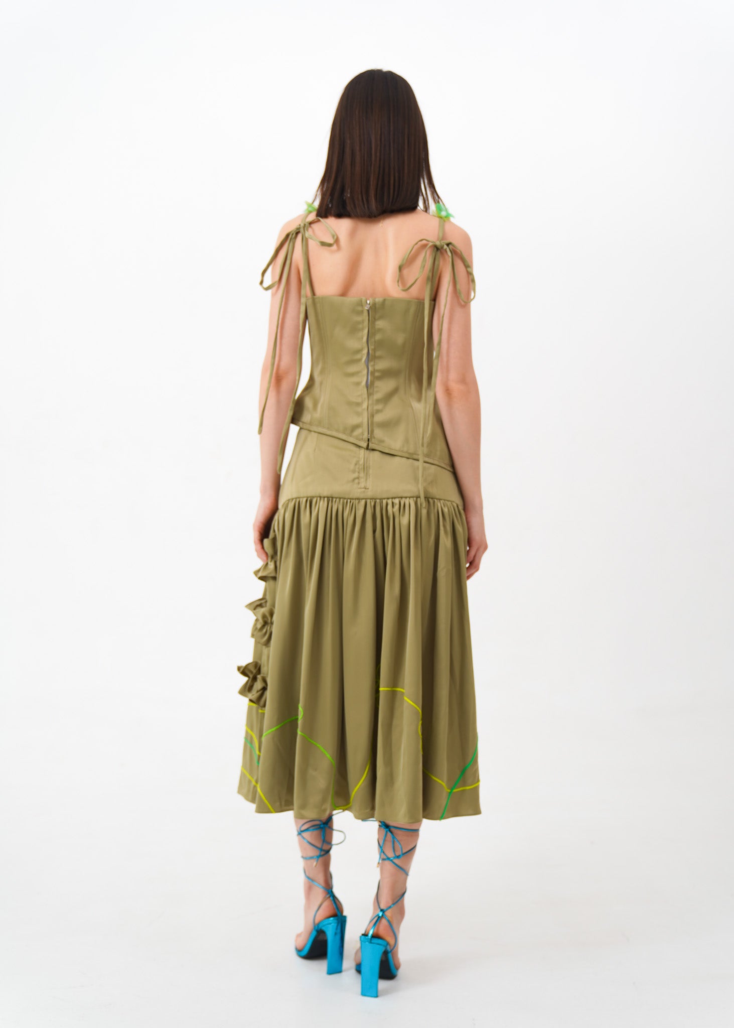 Sage Green Top and Skirt Set