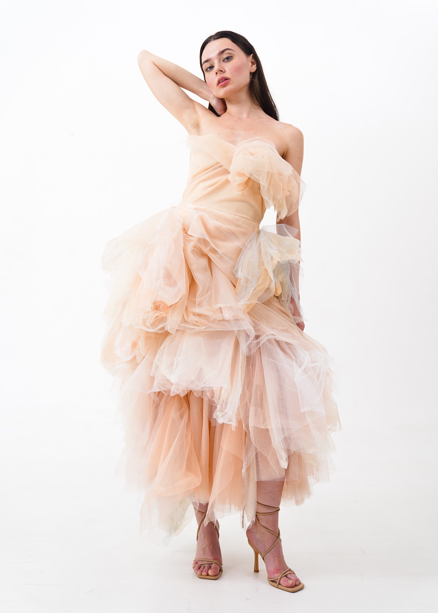 Nuclear Strapless Organza Gown