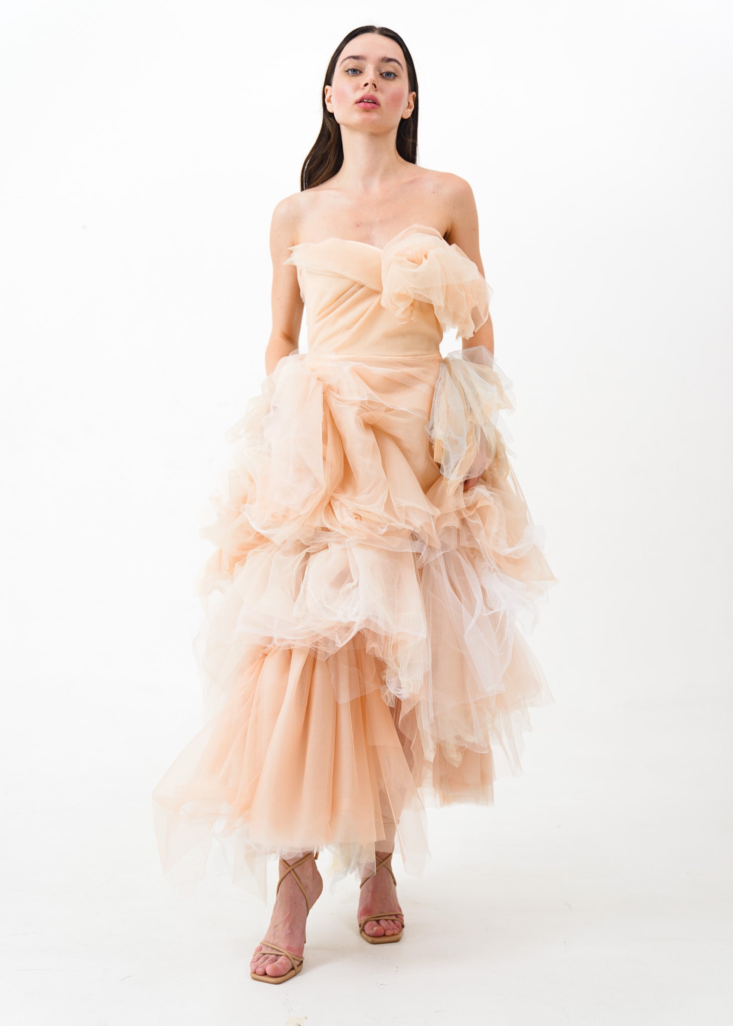 Nuclear Strapless Organza Gown
