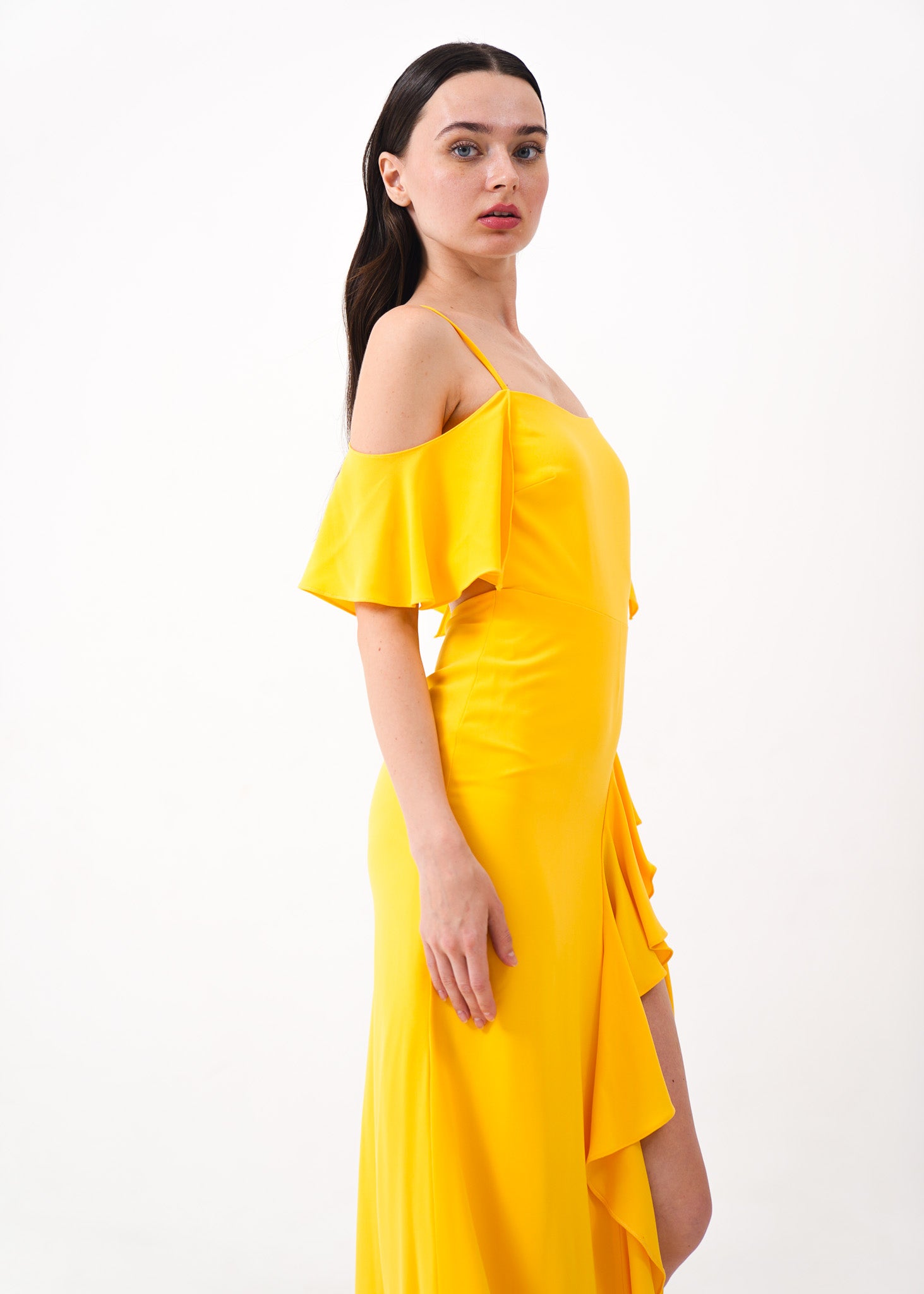 Yellow Ruffle Dress