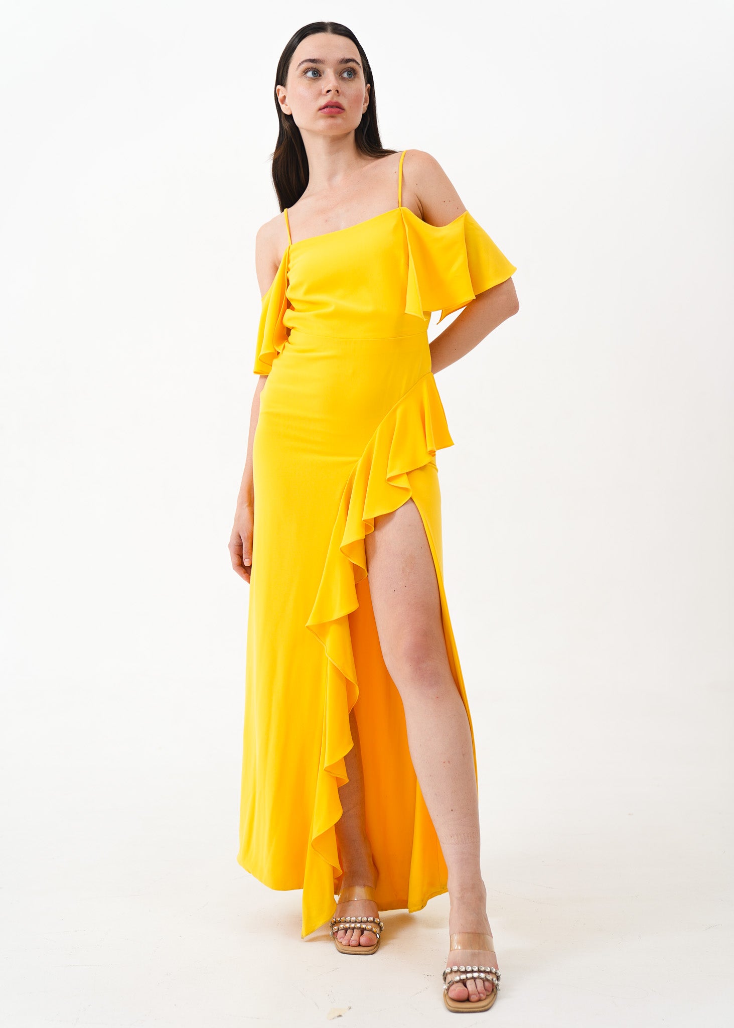 Yellow Ruffle Dress