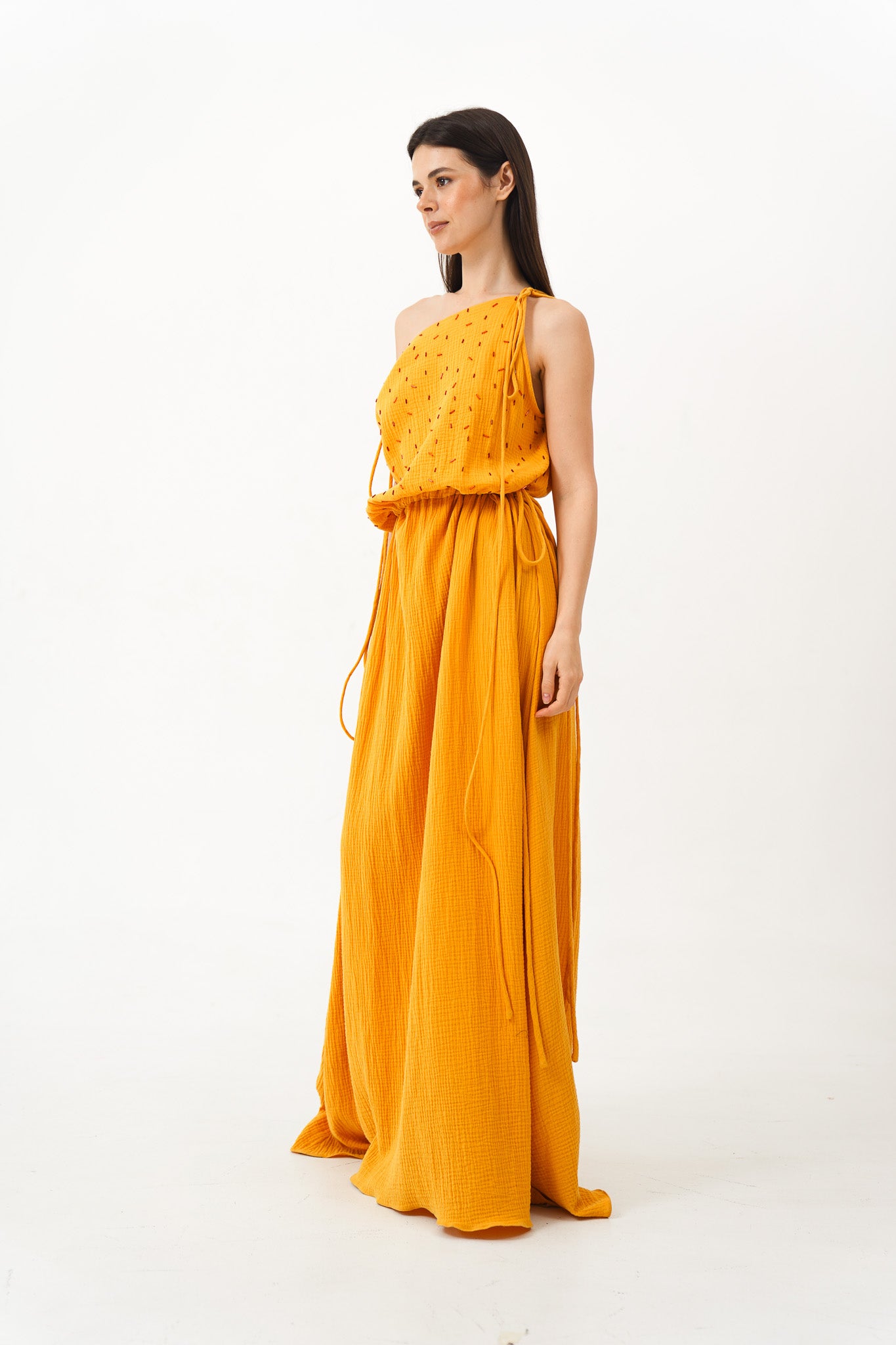 Yellow Beaded Dress