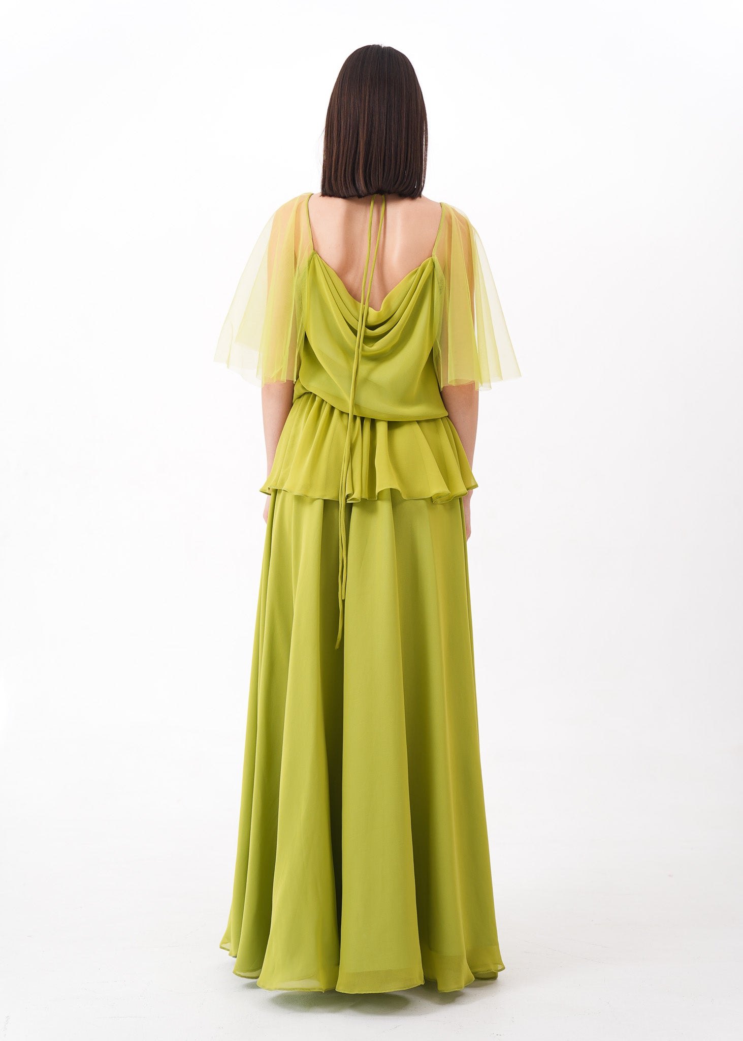 Lime Chiffon Gown