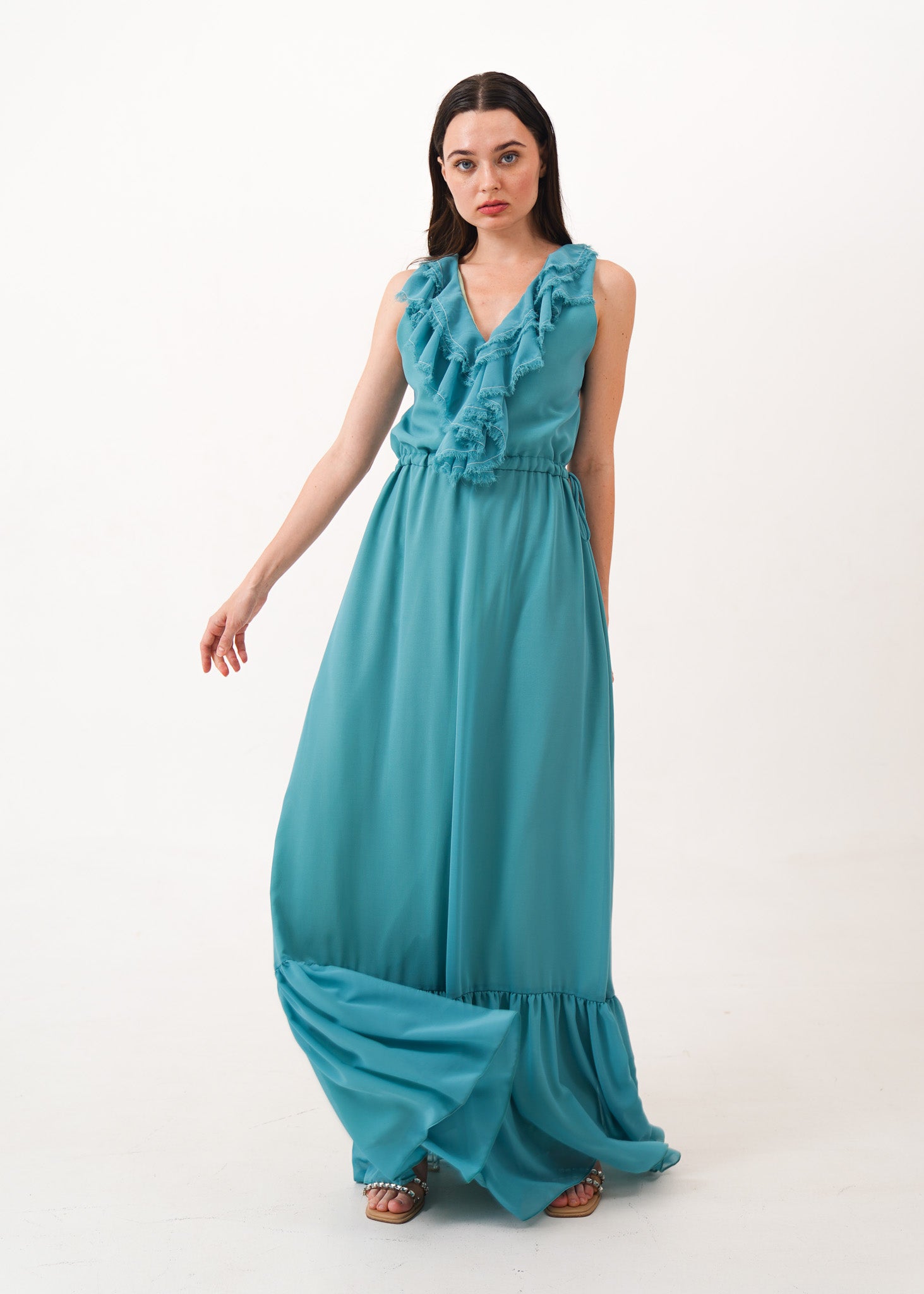 Seafoam Ruffle Dress