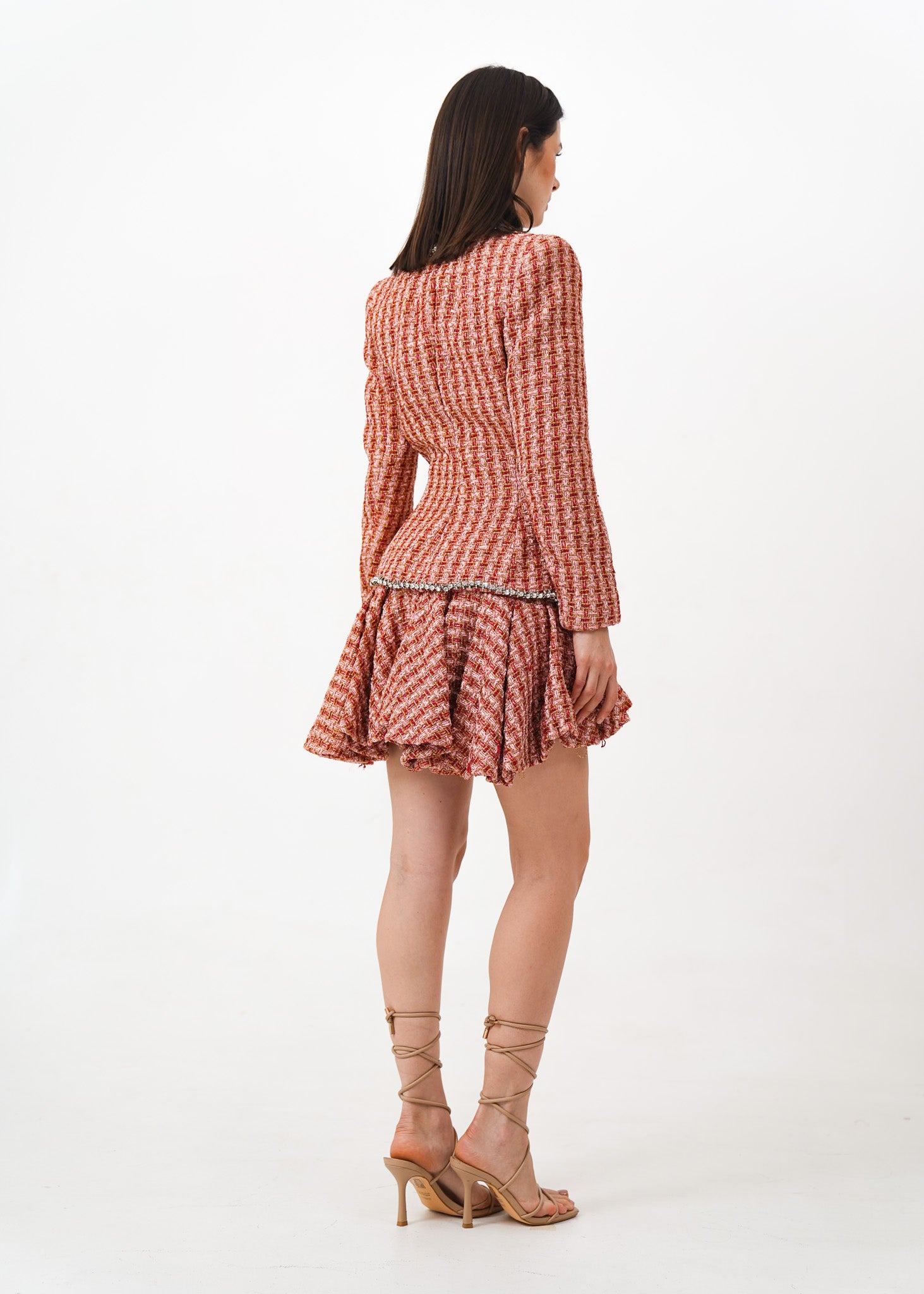 Red Tweed Suit Set