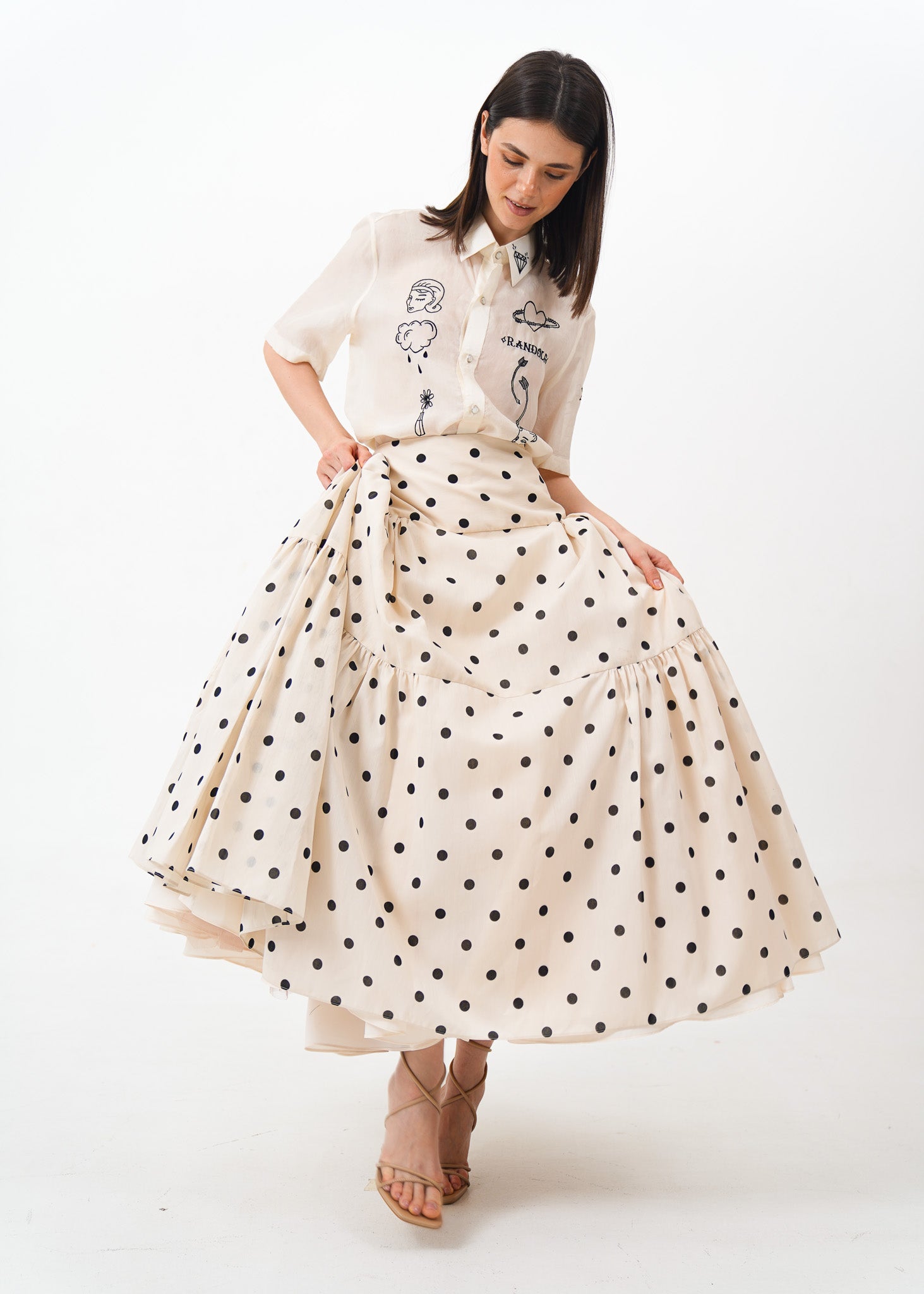 Polka Dot Tabi Skirt