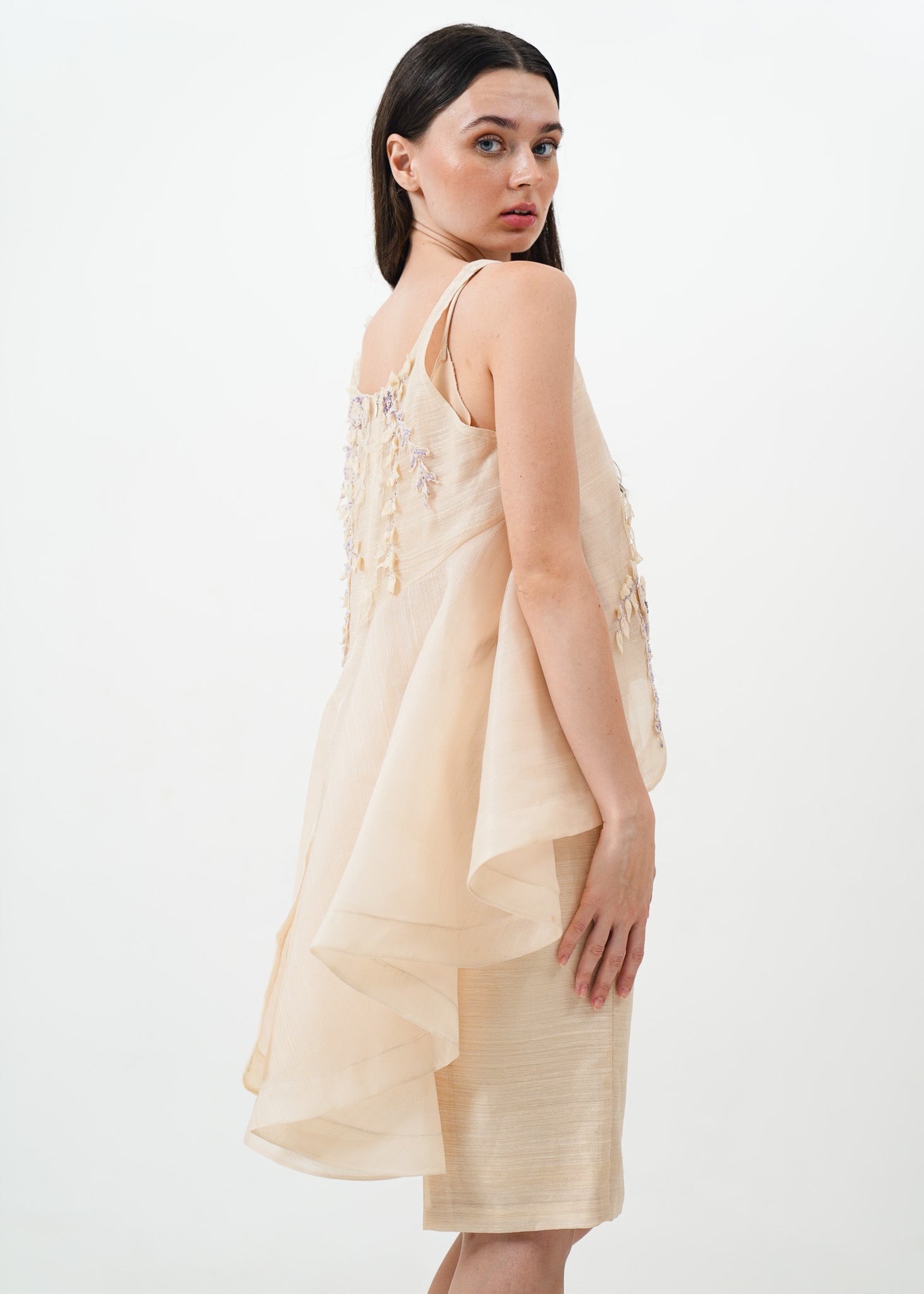 Piña Floral Beaded Top and Skirt