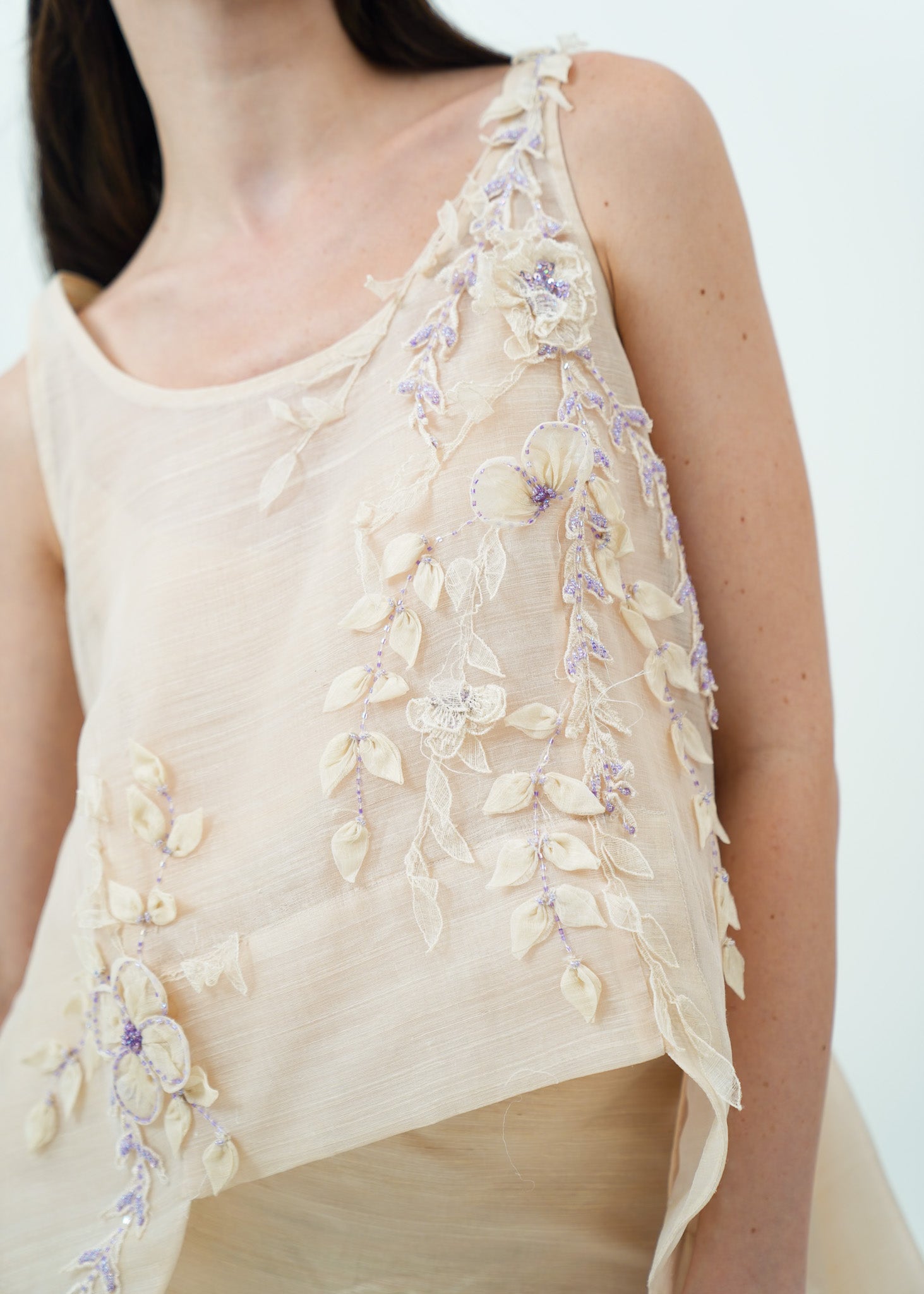 Piña Floral Beaded Top and Skirt