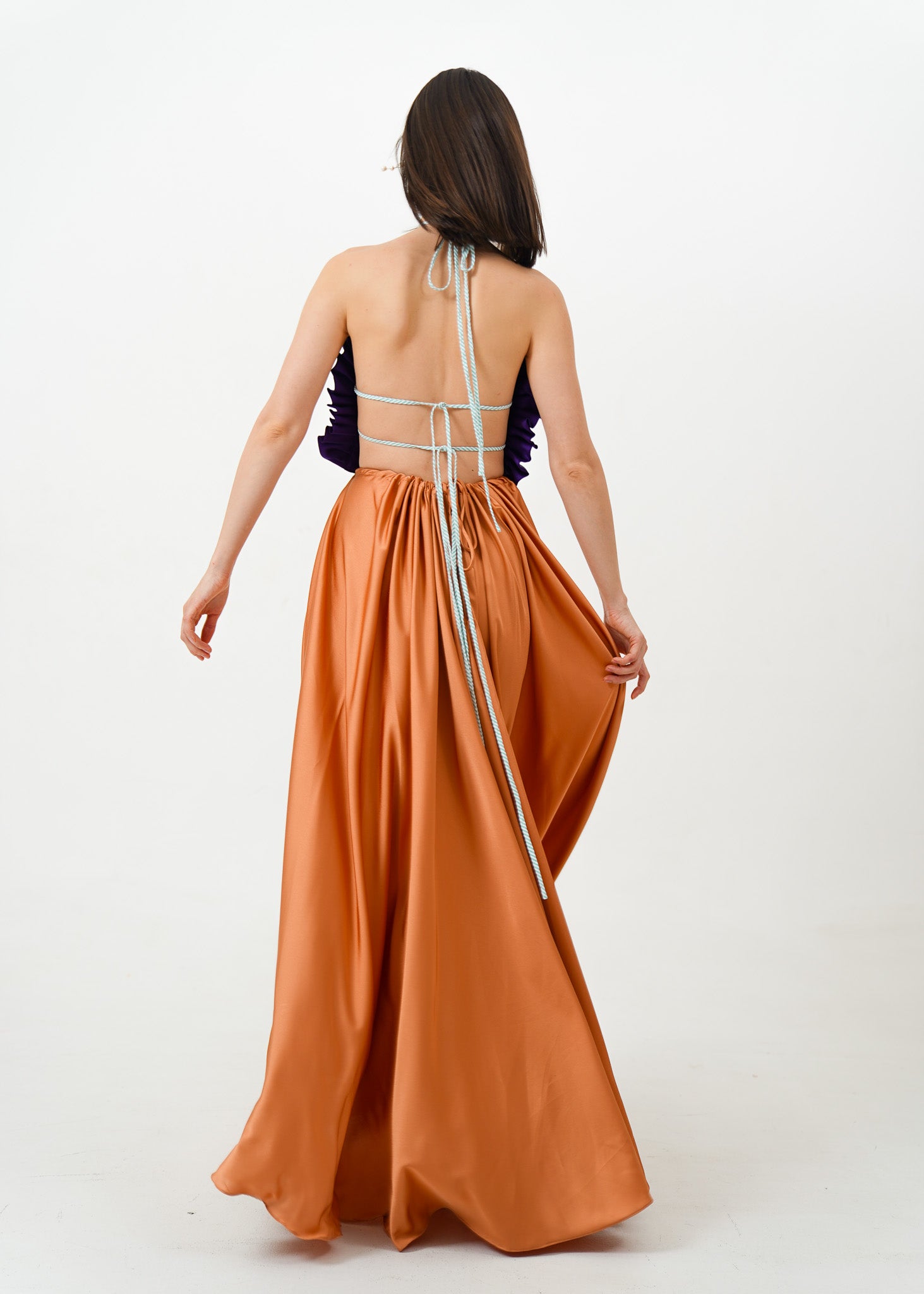 Peach Silk Skirt