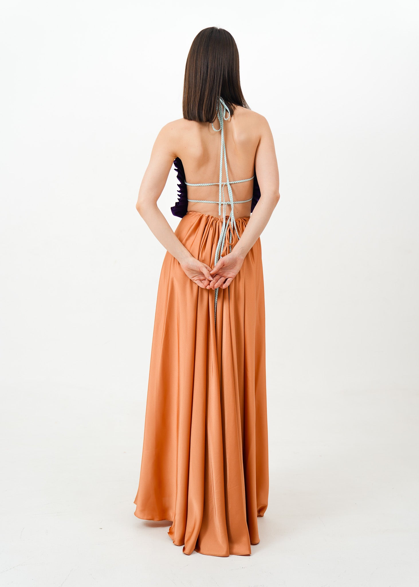 Peach Silk Skirt