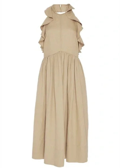 Kakhi Cecily Ruffled Midi Dress