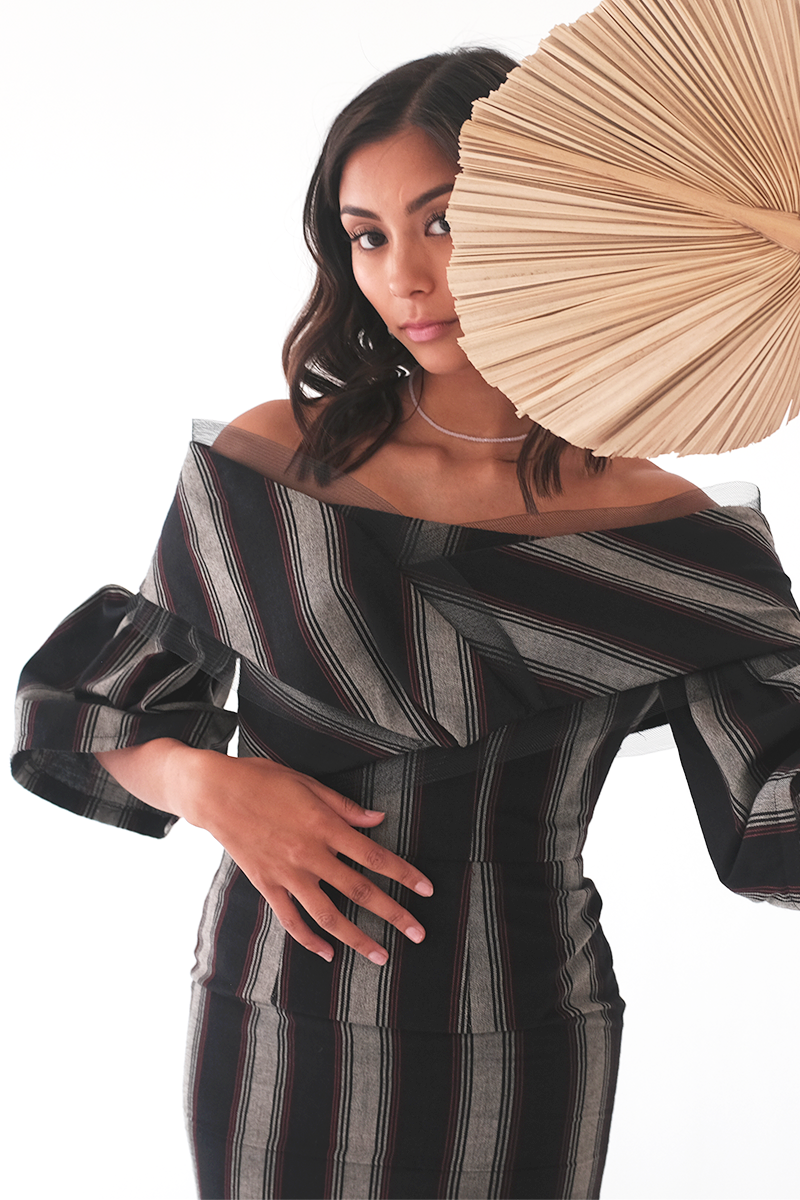 Filipiniana Off Shoulder Dress