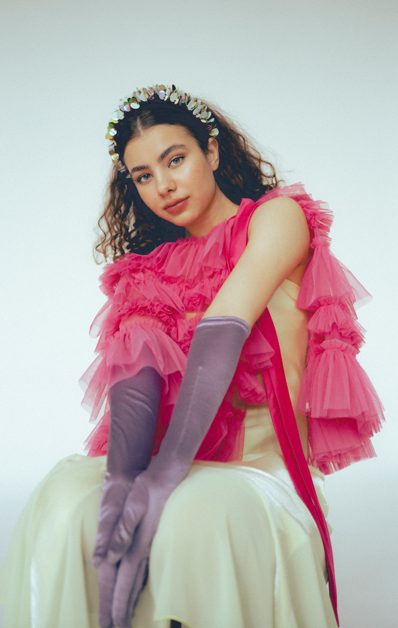 Fuchsia Tiered Capelet