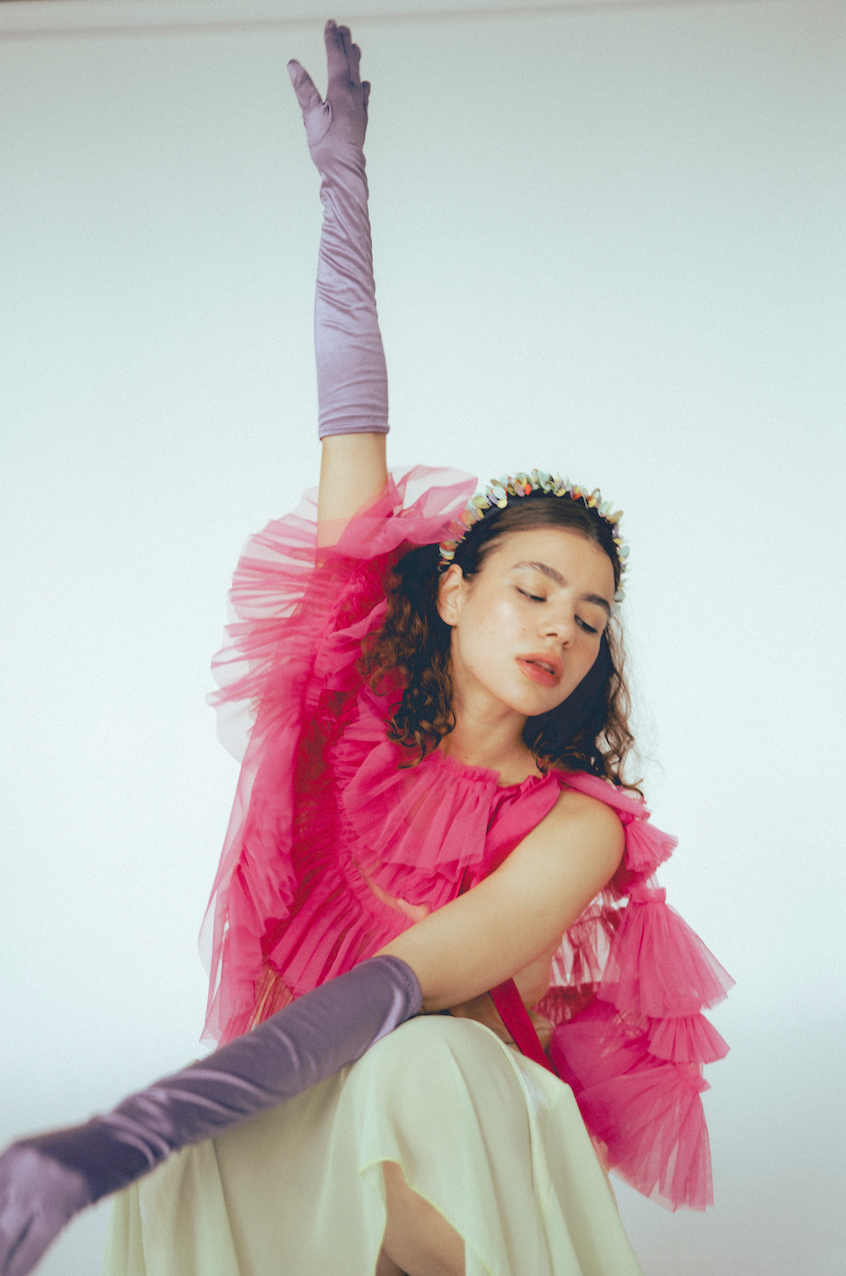 Fuchsia Tiered Capelet